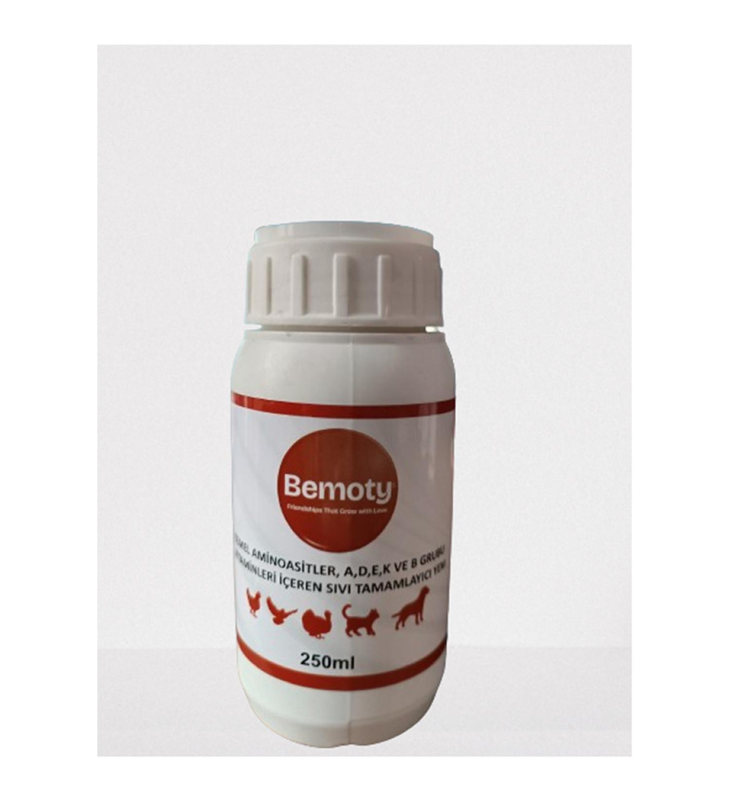 BEMOTY LIQUID COMPLEMENTARY FEED CONTAINING BASIC AMINO ACIDS A D E K AND B GROUP VITAMINS 250ML