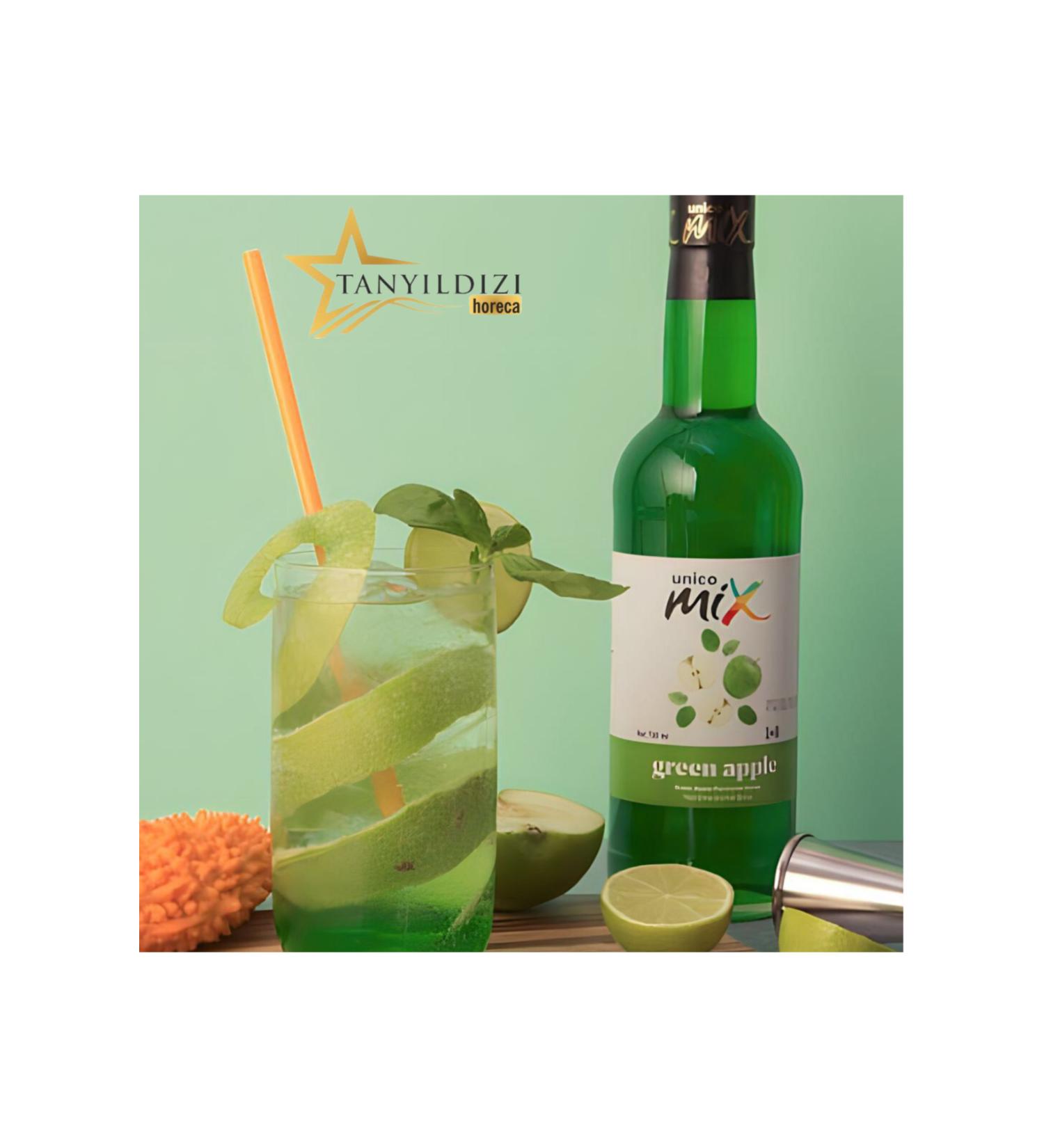 Unicomix GREEN APPLE SYRUP (GLASS 700 ML)