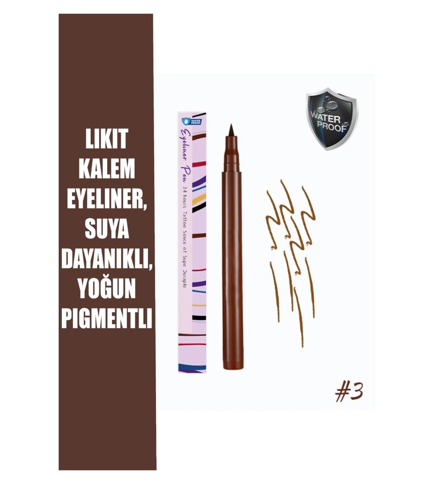 PAX Brown Eyeliner Liquid Pencil Eyeliner Waterproof Intense Pigment Ocean