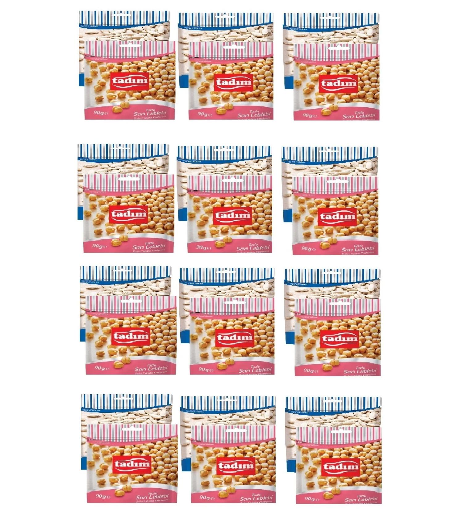 Tad m Salted Yellow Chickpeas 90 gr x 12 pieces and Pumpkin Seeds 80 gr x 12 pieces