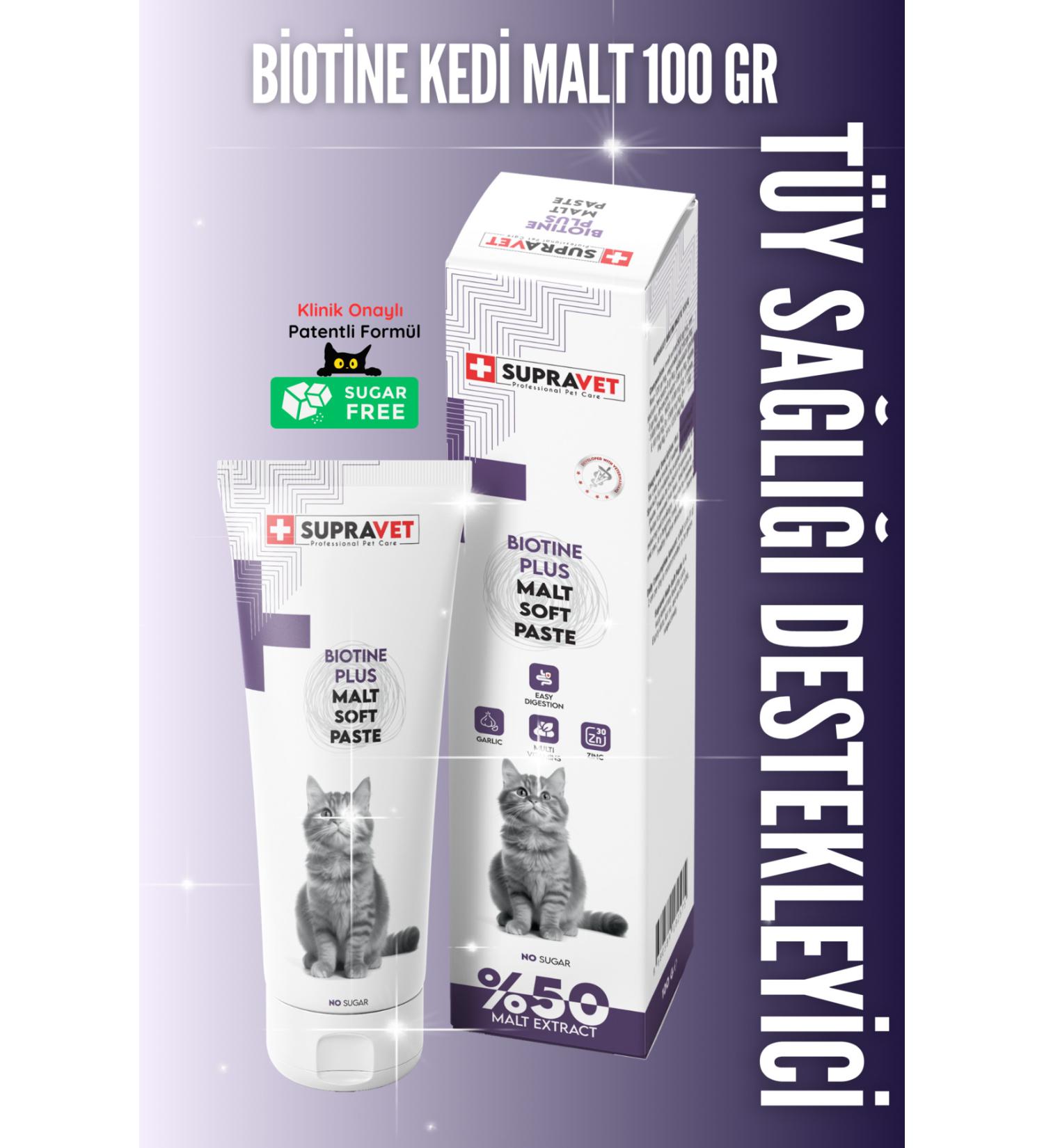 Supravet Biotine Malt for Cats 100 GR (HAIR LOSS PREVENTING BIOTIN HAIR HEALTH) - Buy Online on GoSupps.com