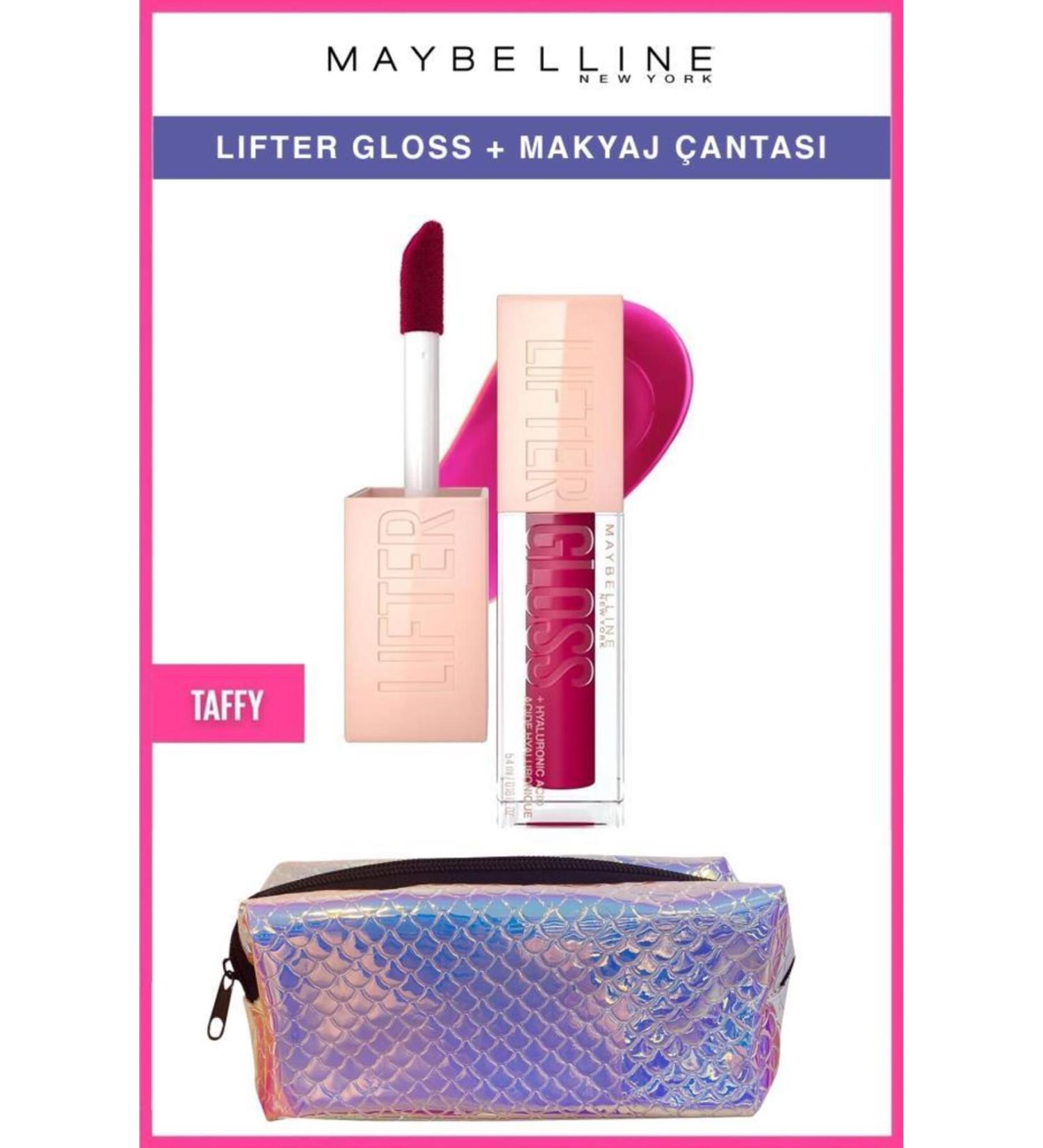 Maybelline New York Maybelline Lifter Gloss Plumping Effect Shiny Lips Taffy Makeup Bag Gift Set - Buy Online on GoSupps.com