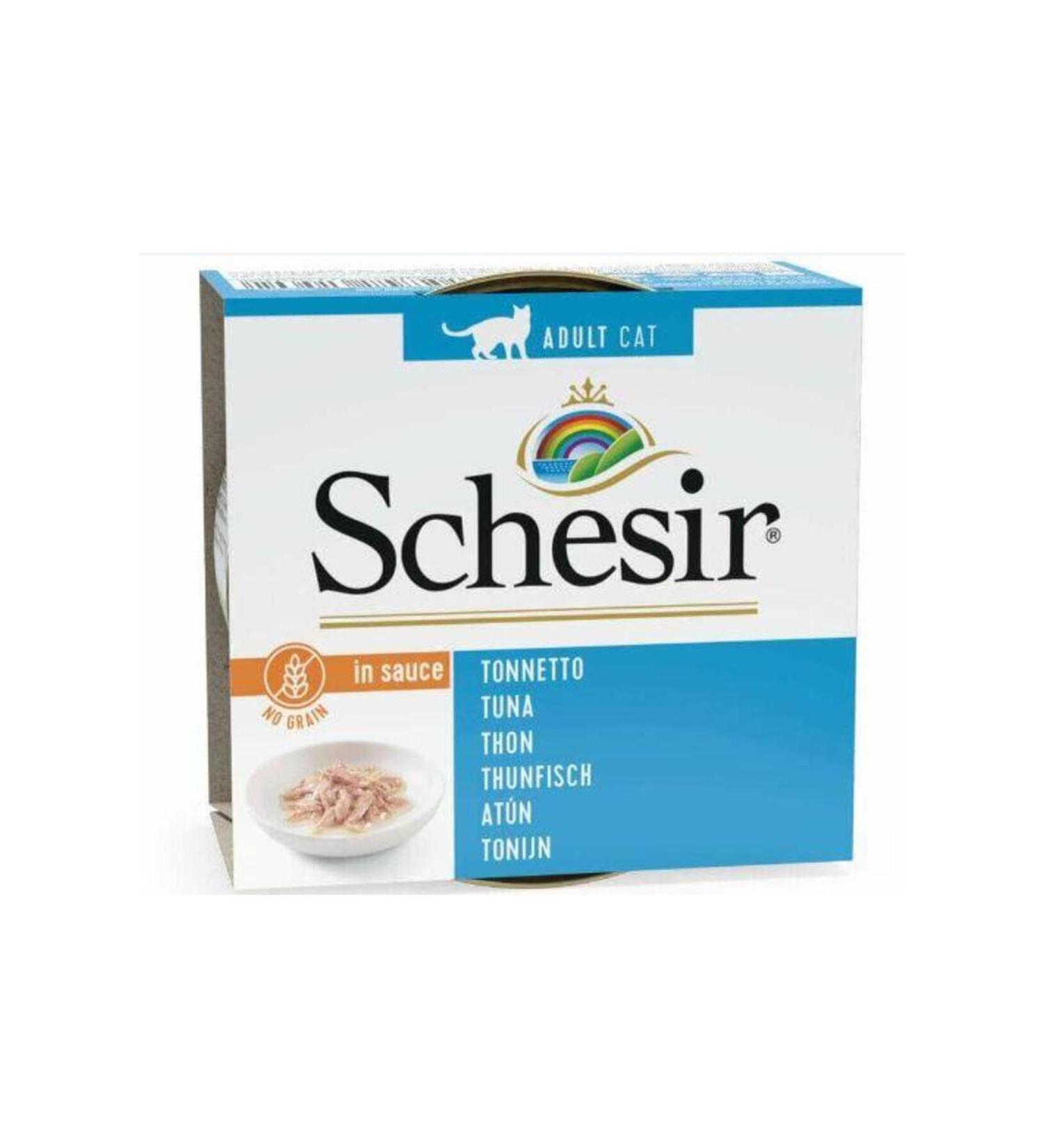 Canned Tuna Cat Food with Schesir Sauce 70 gr X 6 Pieces