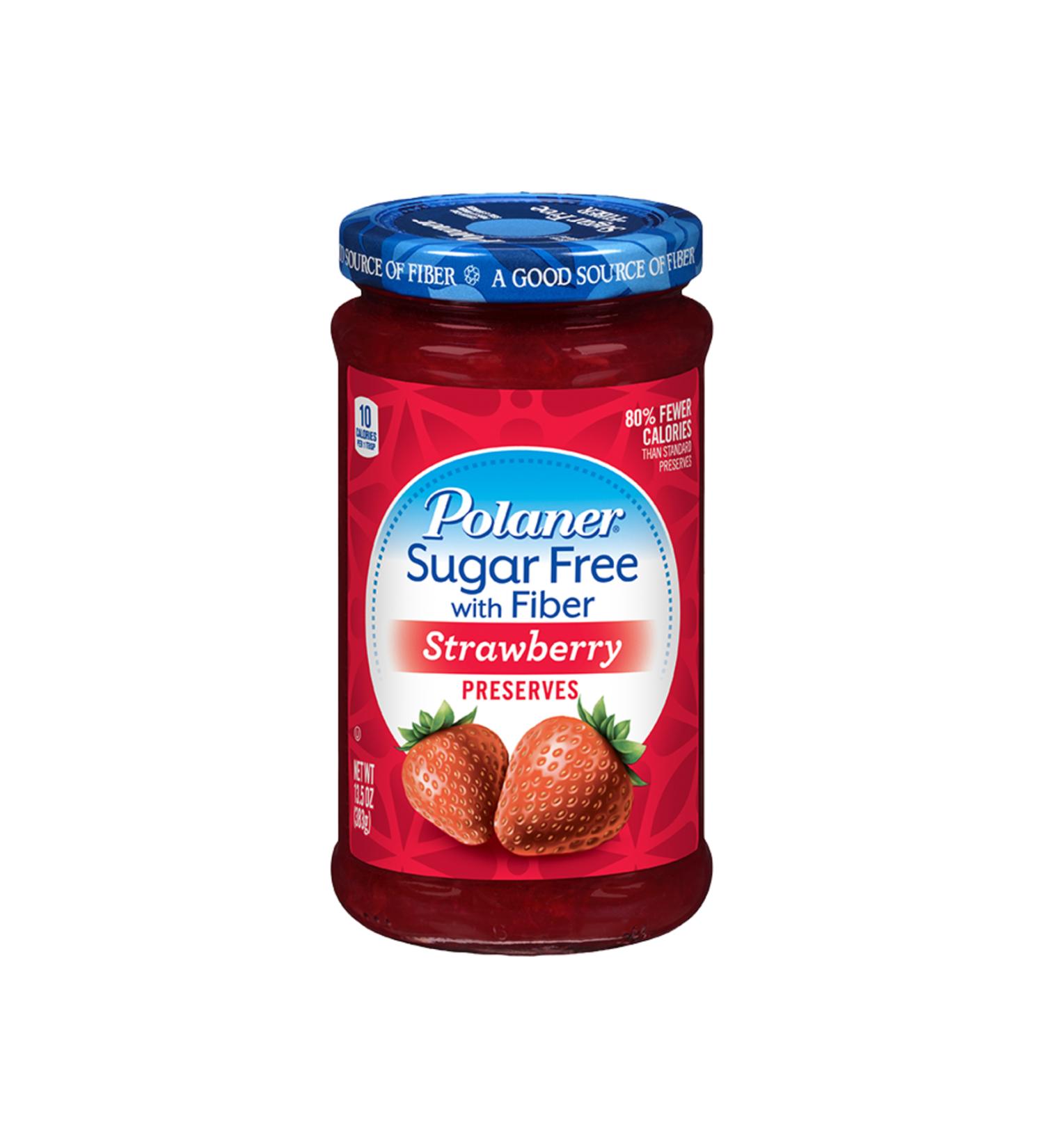 smuckers Polaner Suger Free Whit Fiber Stawberry Preserves 383 gr