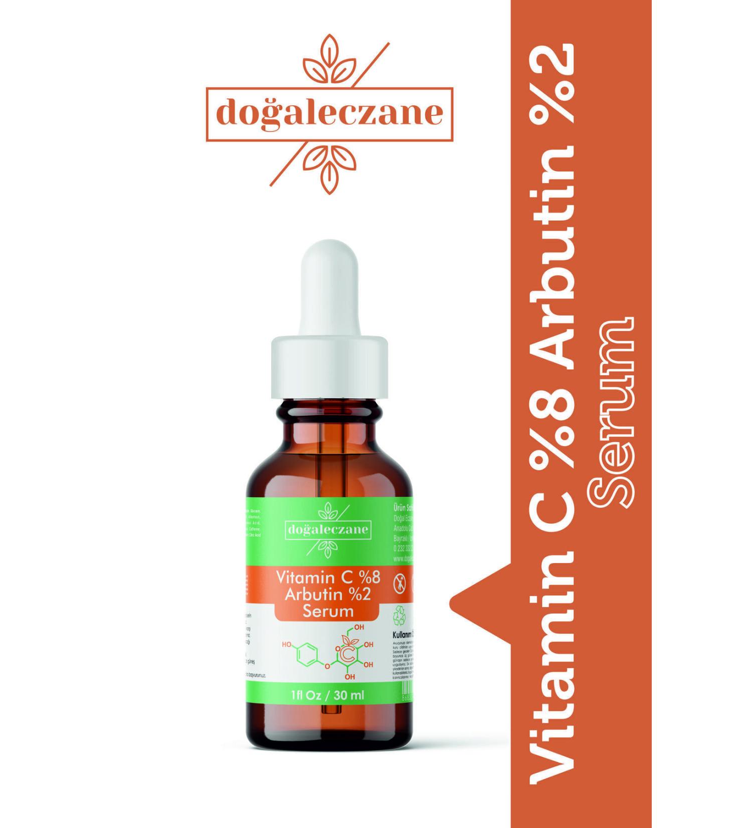 Natural Pharmacy Vitamin C 8% Alpha Arbutin 2% serum 30 ml. - Buy Online on GoSupps.com