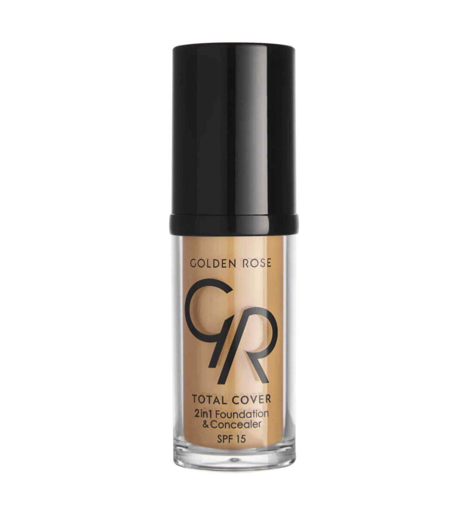 Golden Rose Total Cover 2 in 1 Foundation and Concealer 18 Cappuccino DKURN494