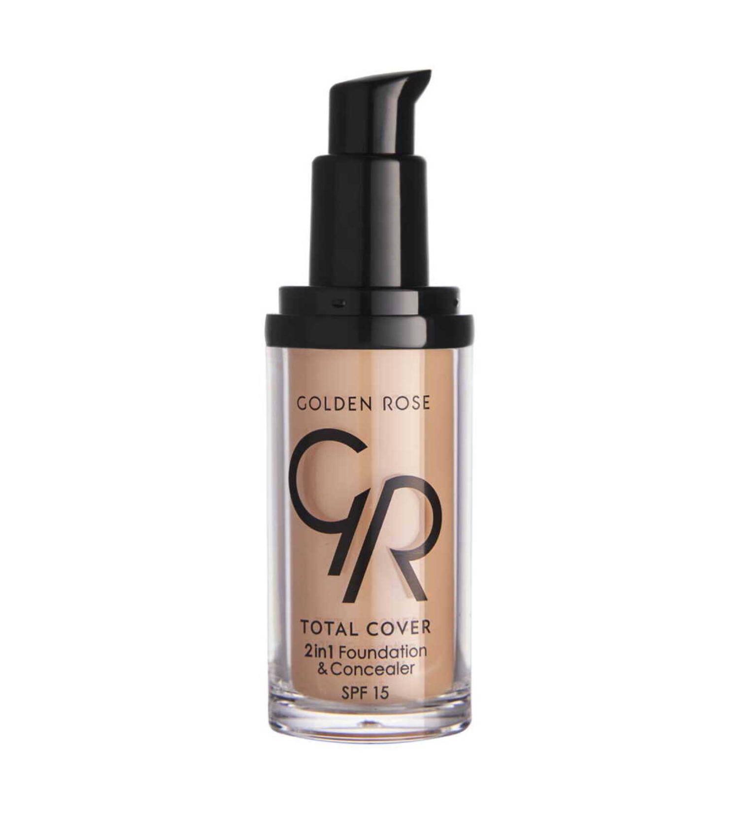 Golden Rose Total Cover 2 in 1 Foundation and Concealer 07 Natural DKURN492
