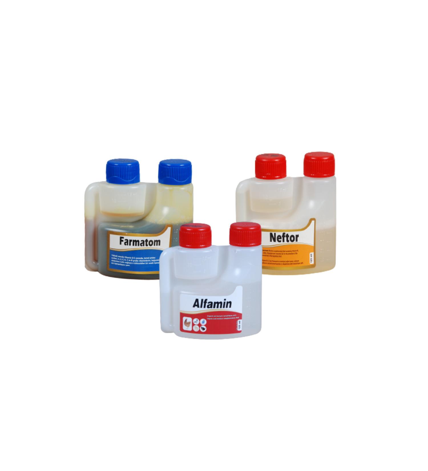 Munich Vet 3-pack Farmatom Vitamin + Alfamin + Neftor Wheezing Set for Birds (125 ml) - Buy Online on GoSupps.com