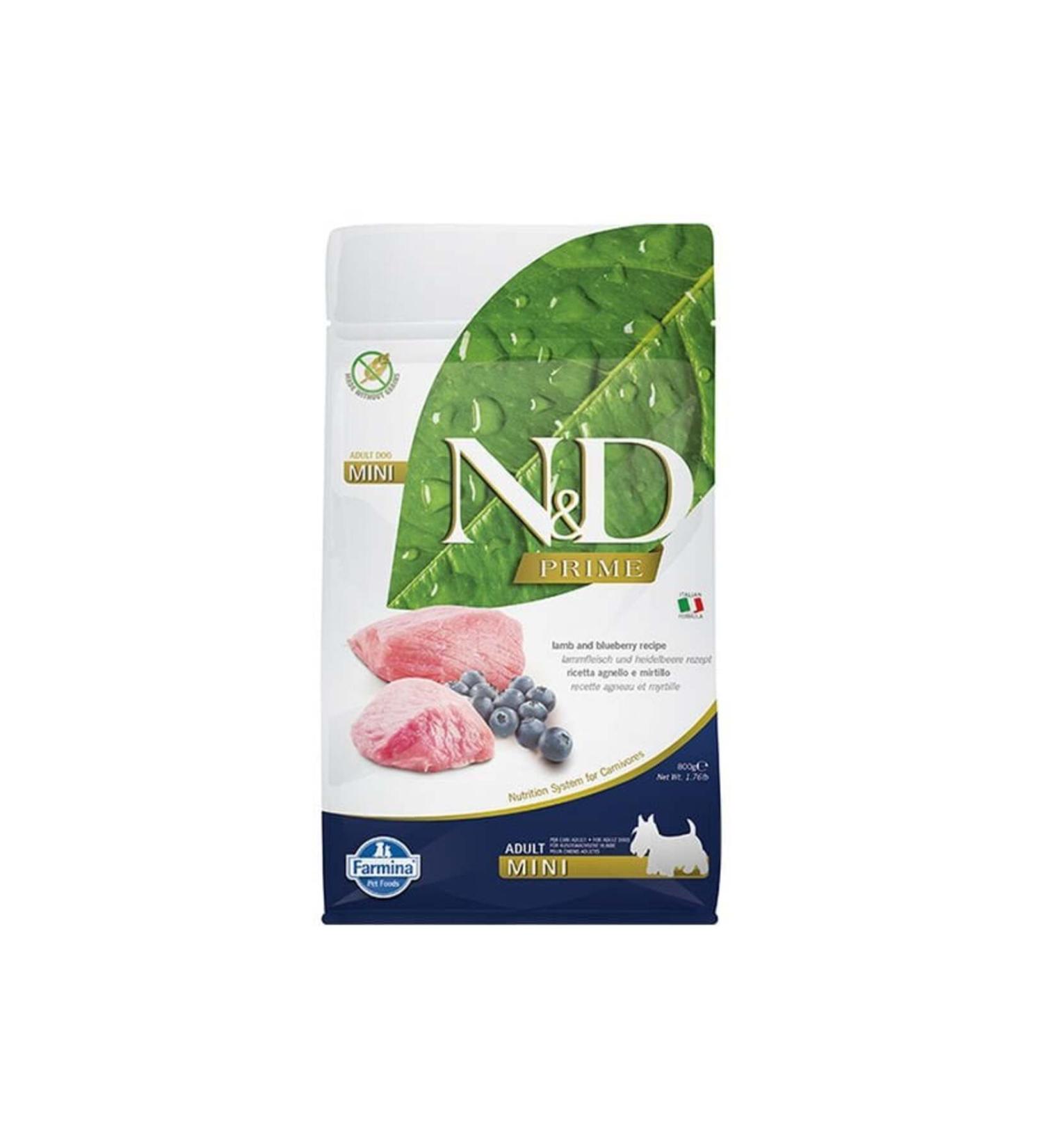 N & D Prime Lamb Meat Small Breed Adult Dog Food 800 Gr