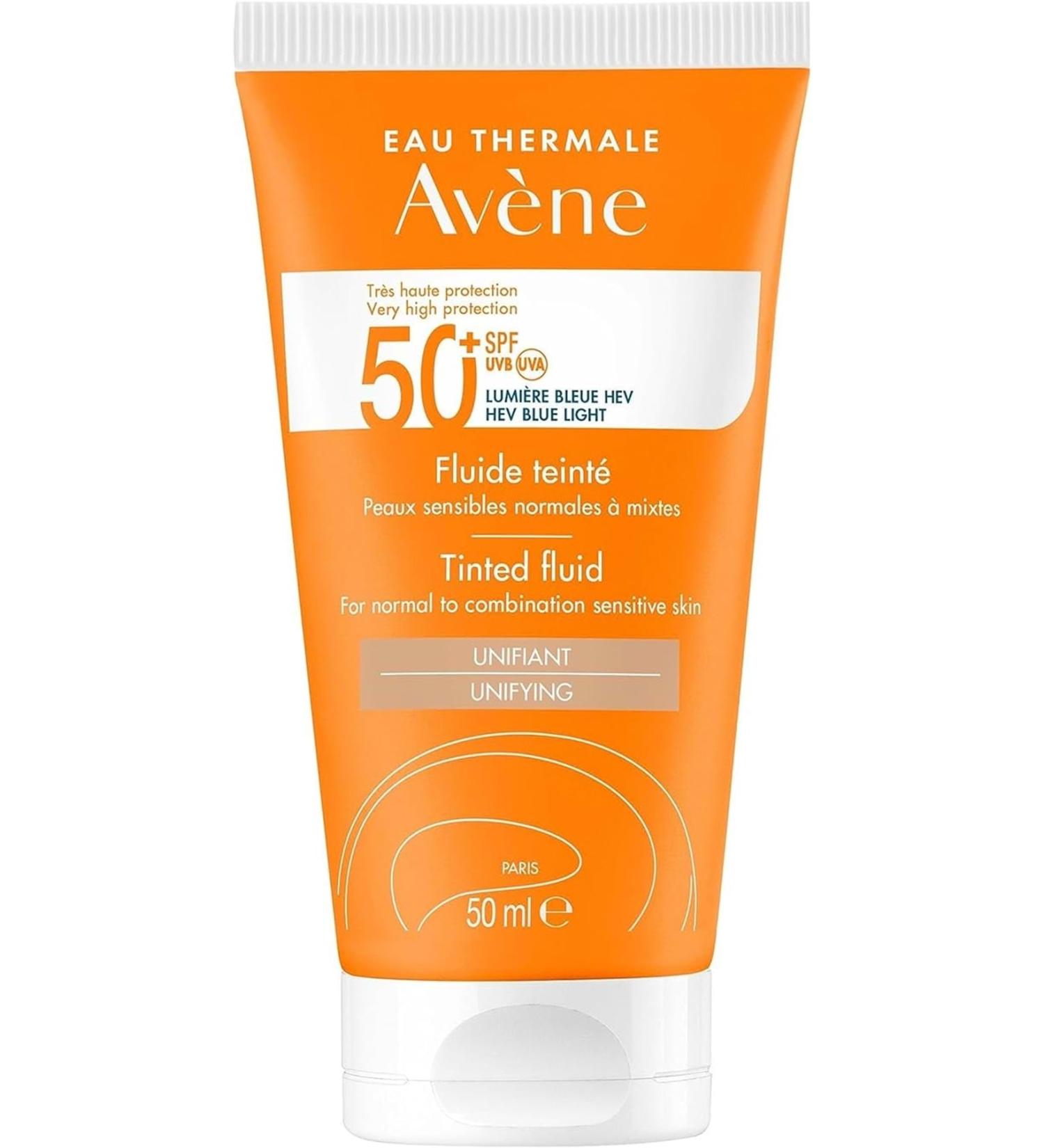 Av ne Fluide SPF 50+ Tinted Sunscreen Cream for Normal and Combination (50 ml)