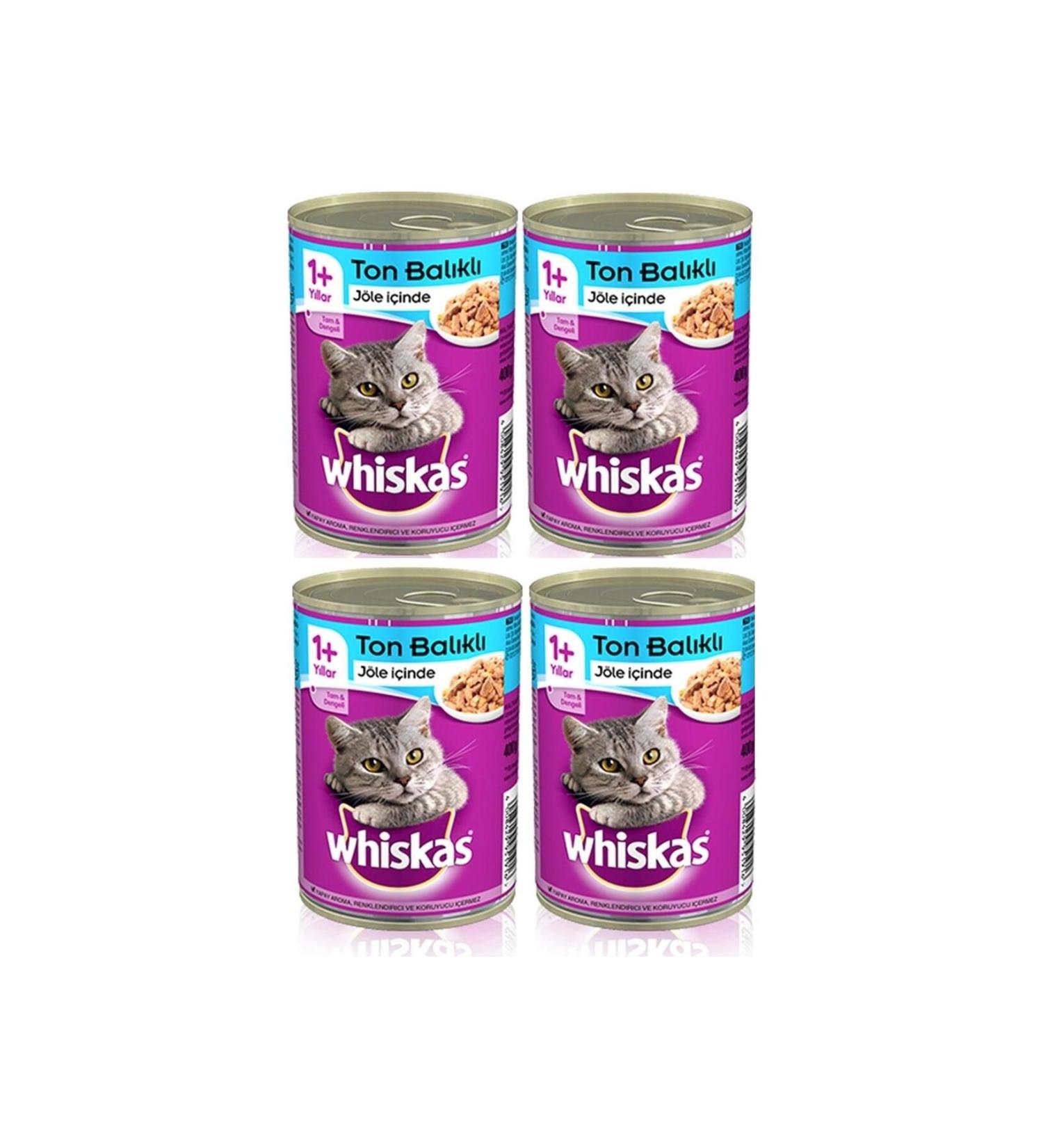 Whiskas Tuna Cat Canned Food 400 gr X 4