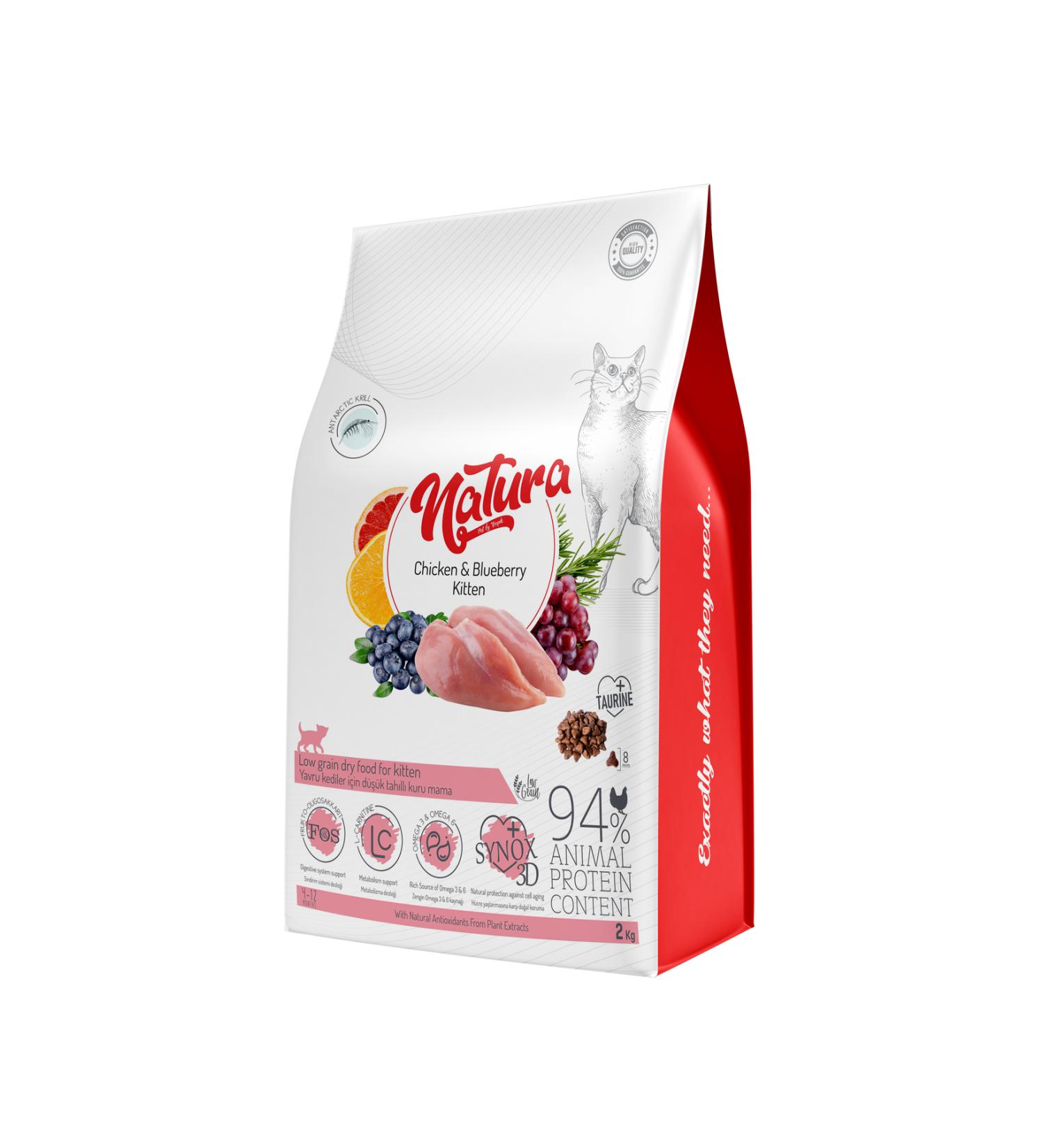 Natura Pet Natura LowGrain Kitten Food with Chicken & Blueberry 2kg
