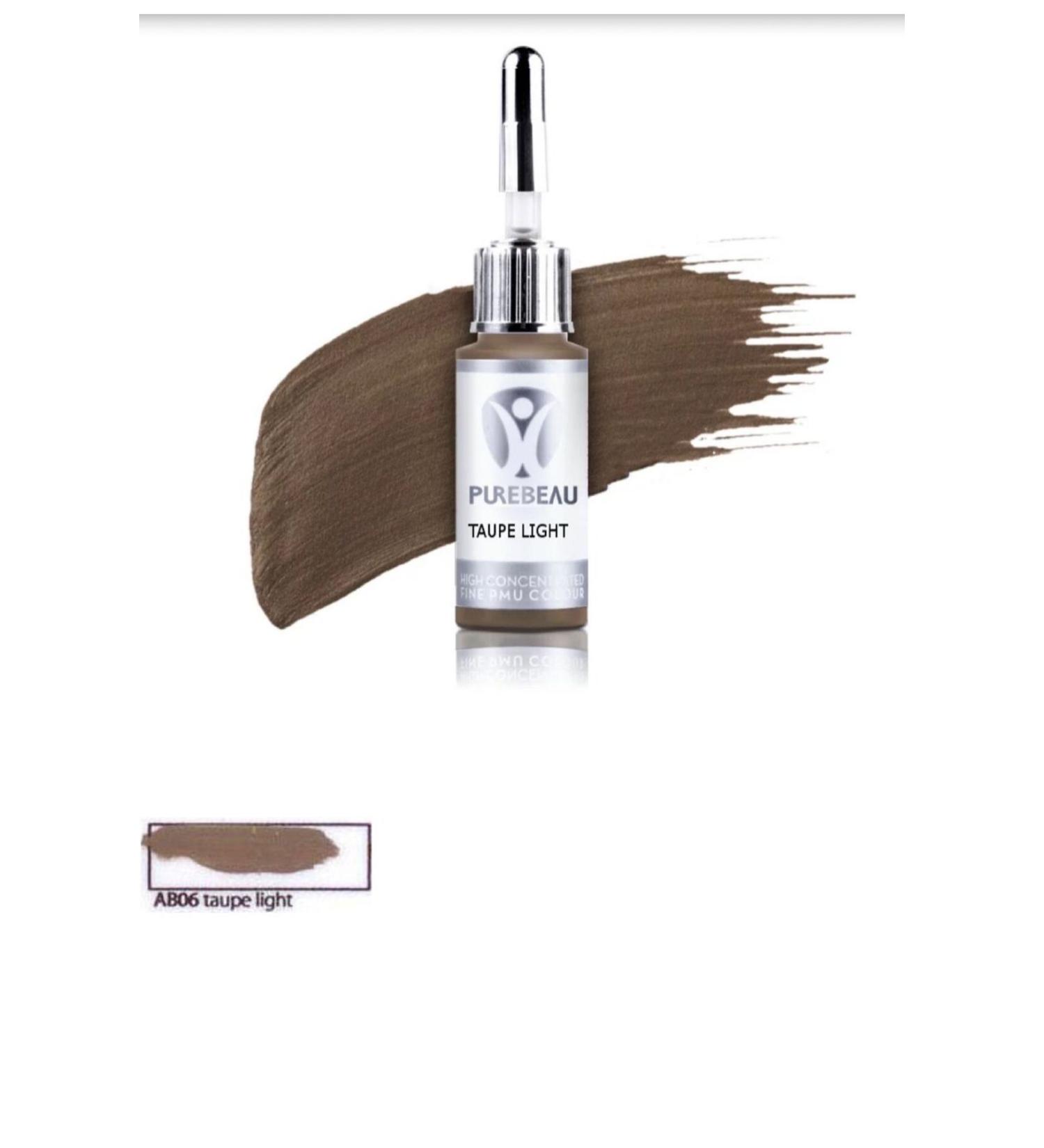 Purebeau TAUPE LIGHT PERMANENT MAKEUP DYE 10 ML EYEBROW