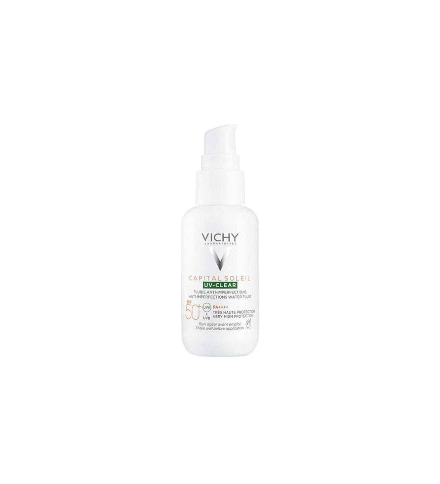 Vichy Capital Soleil Clear SPF50 Sun Cream Against Oiliness and Skin Imperfections Without Leaving a Greasy Feeling 40ml