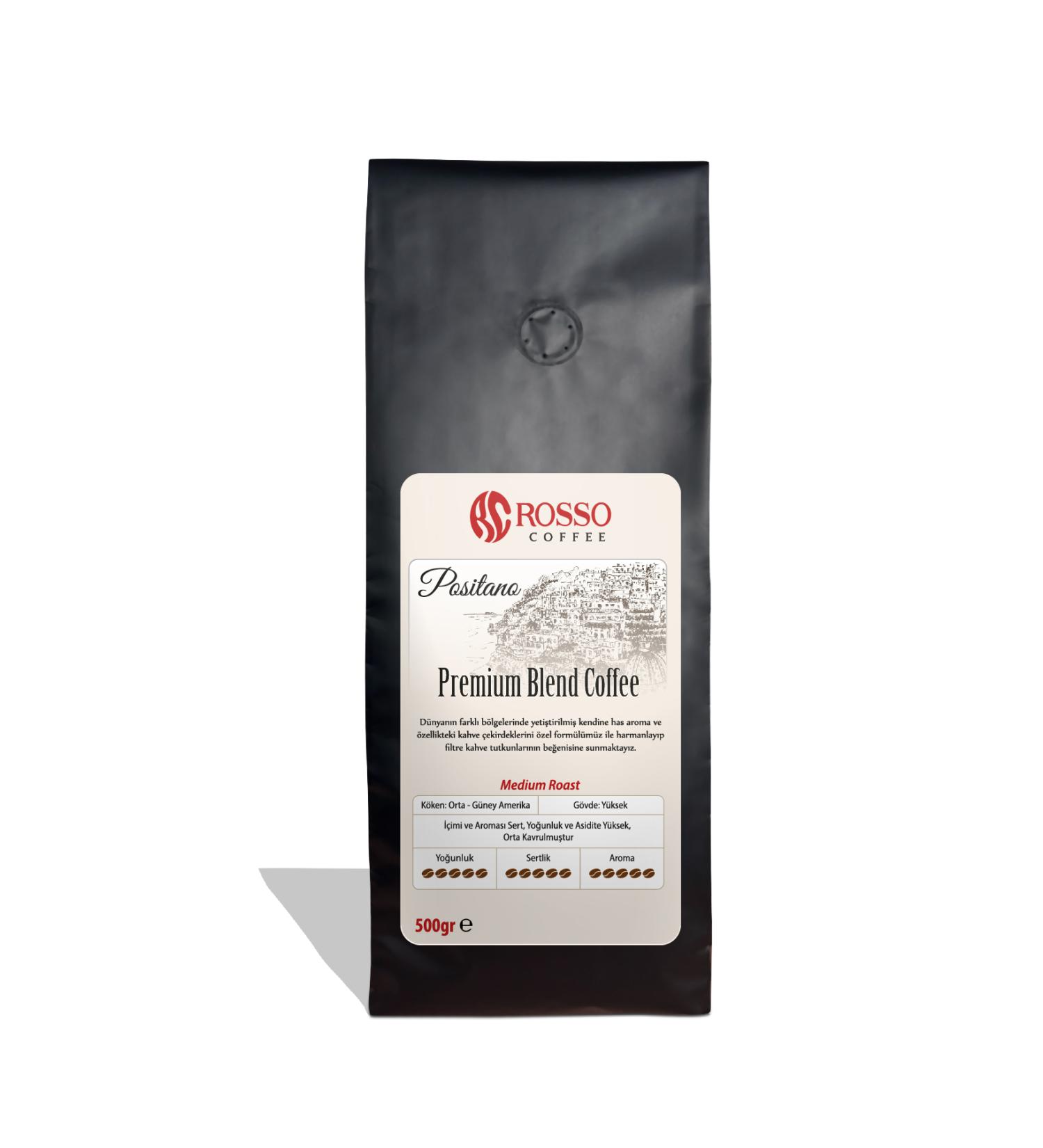 rosso coffee Rosso Positano Espresso Medium Roasted Beans - 500 Gr