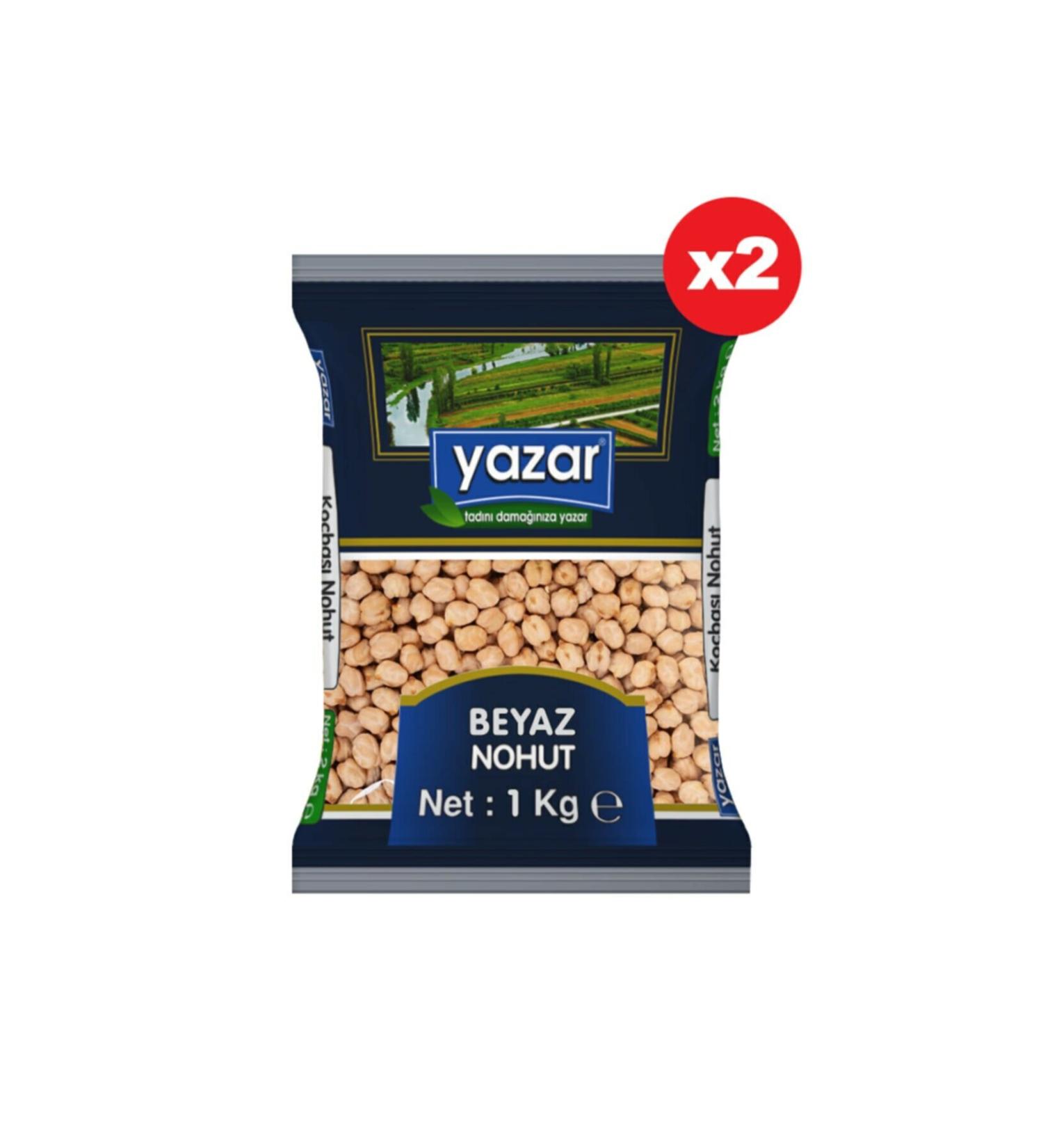 WRITER 12 Mm White Chickpeas 1 Kg X 2 Packs