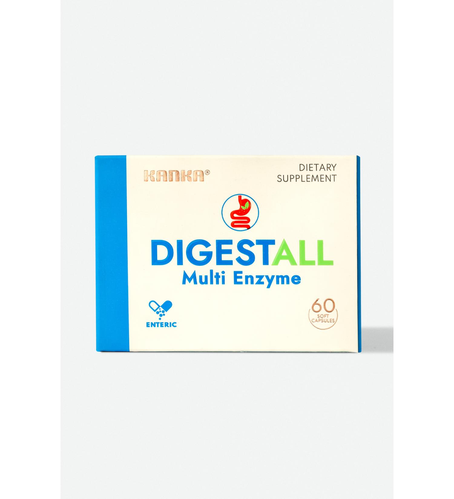 Kanka Digestall Multi Enzyme Digestive Enzyme Complex 60 Enteric Capsules - Buy Online on GoSupps.com