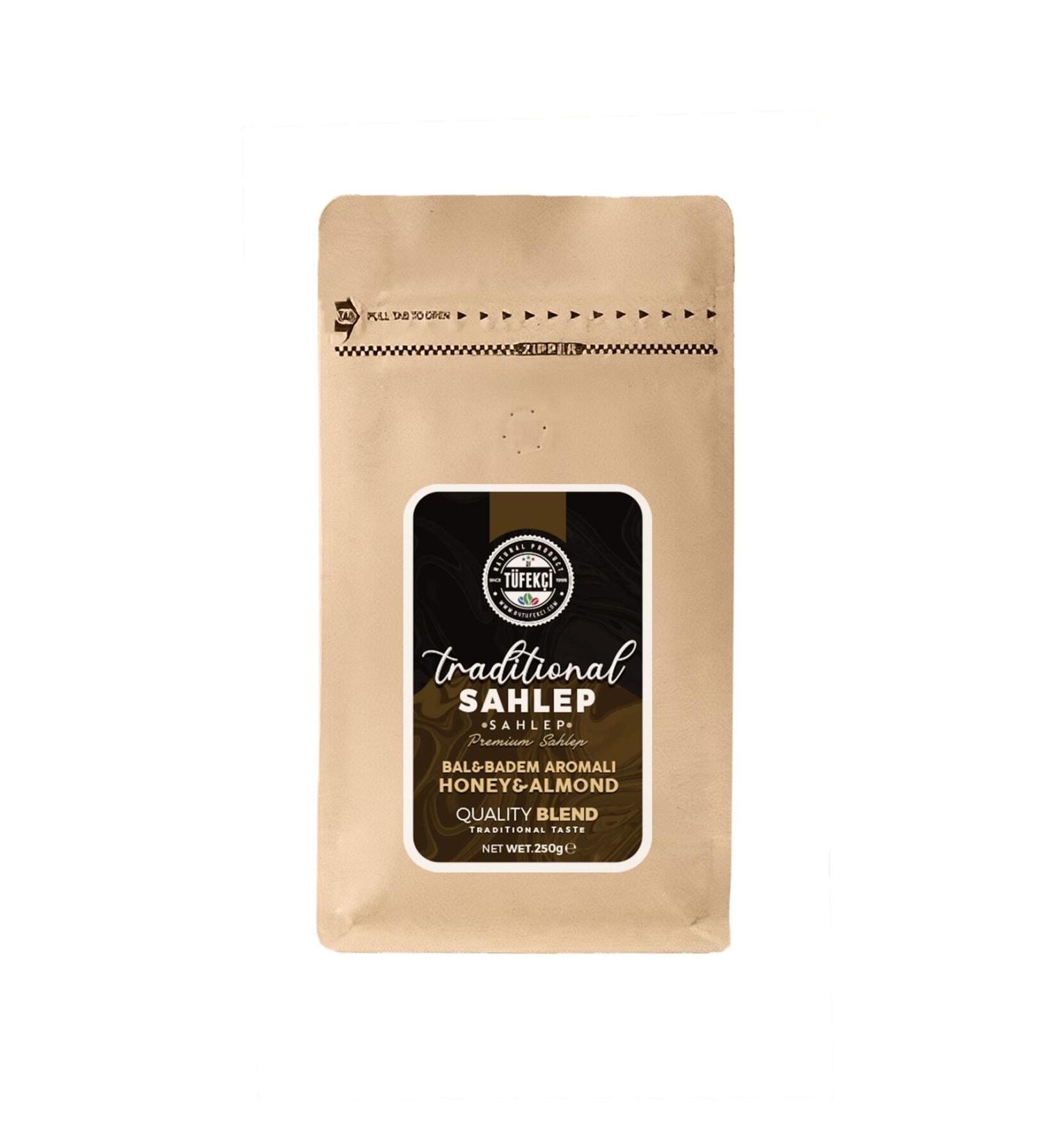 By T fek i Honey Almond Flavored Salep Drink Powder Real Sugar Intense Aroma 250 gr Clip Packaging - Buy Online on GoSupps.com