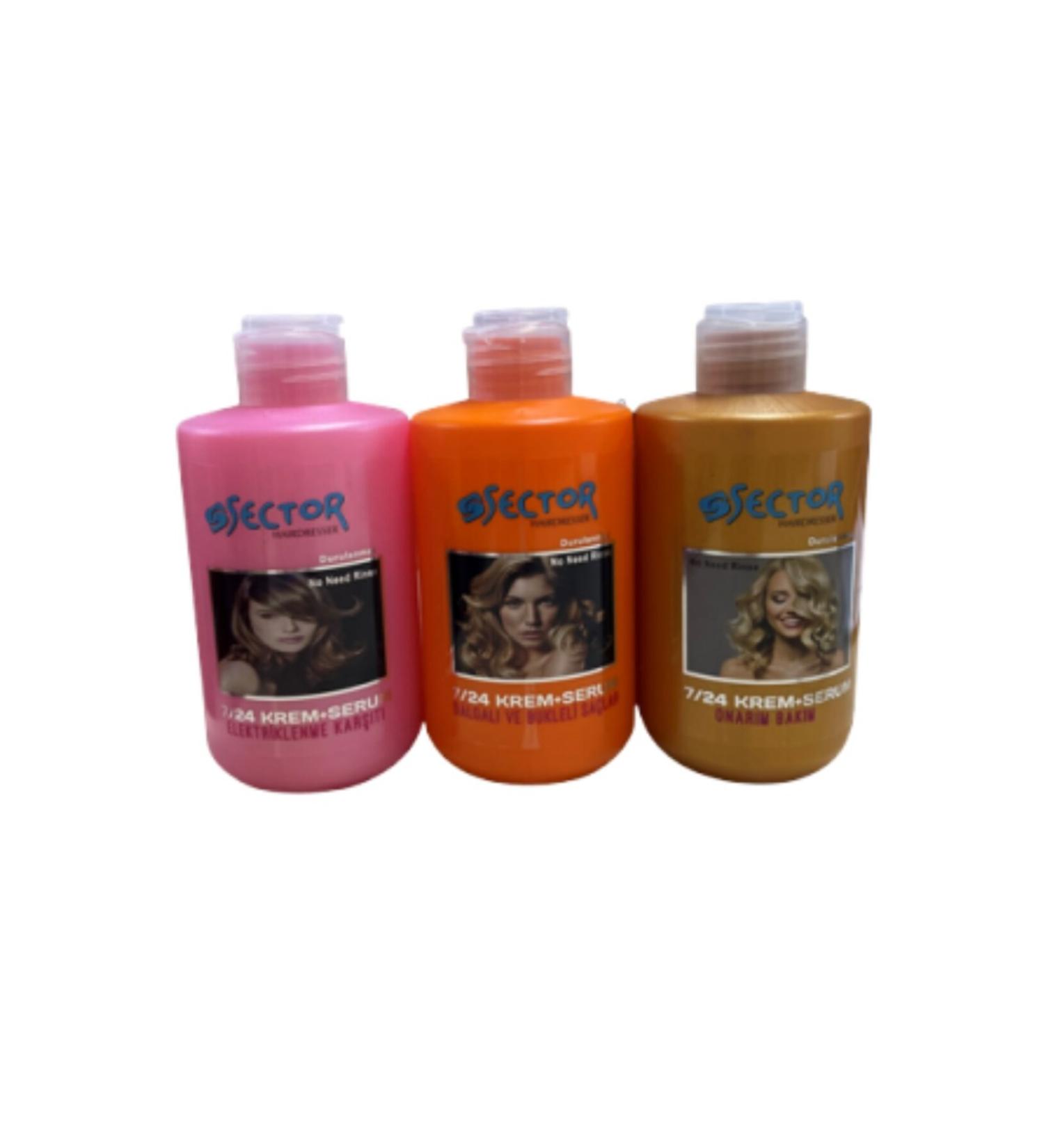 Sector 7/24 Styling Conditioner Orange + Repair Care + Anti-Electrification 300 Ml 3-Piece Set