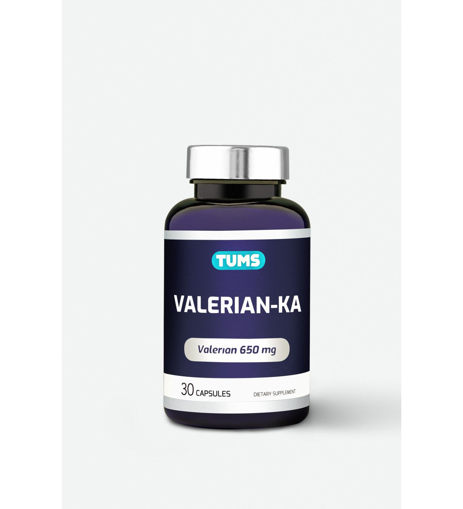 Tums Valerian-ka 30 Enteric Capsules | Valerian 650 Mg