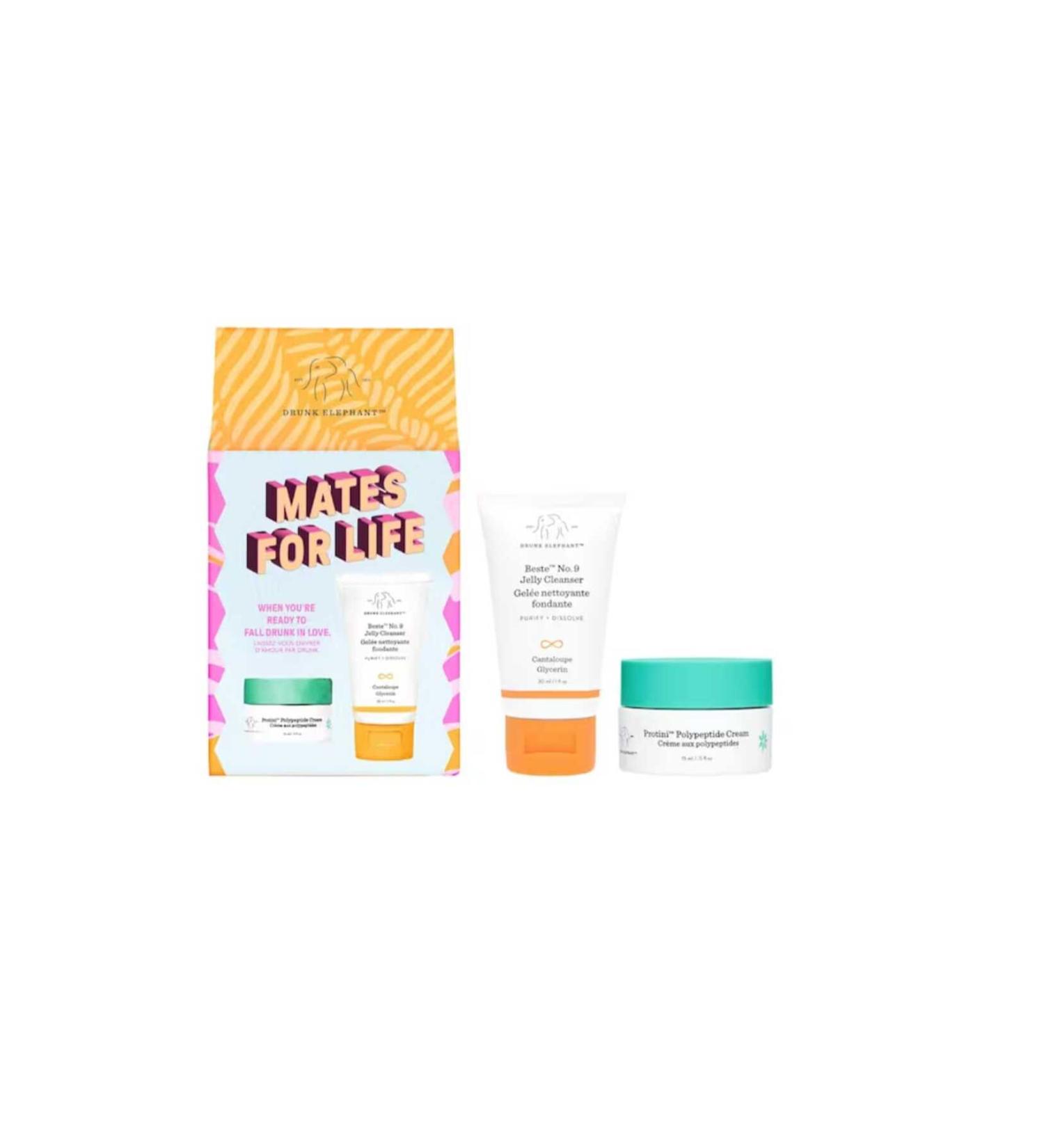 Drunk Elephant MATES FOR LIFE - Cleansing and Moisturizing Cream Set 30ml+15ml
