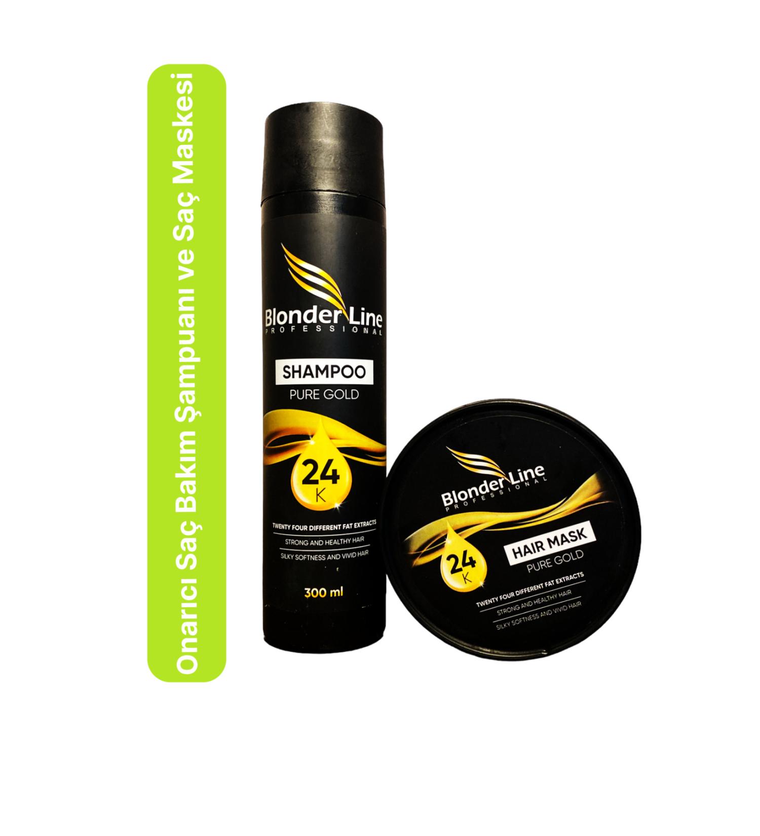 Blonder Line 2-Piece Repair Series Hair Care Shampoo and Hair Mask for Damaged Hair - Buy Online on GoSupps.com