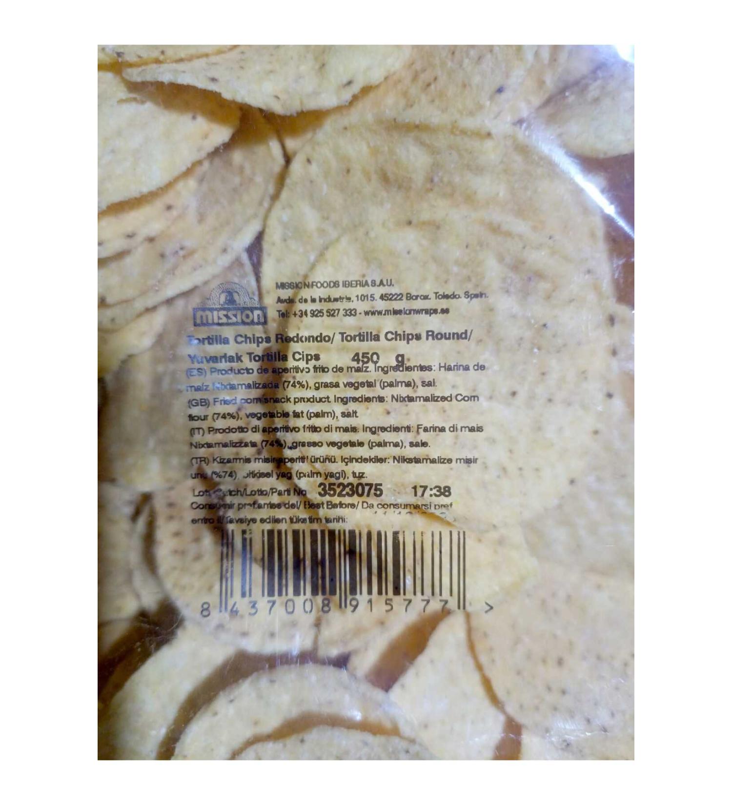 Mission Tortilla Chips Cihps Chips Round 450g
