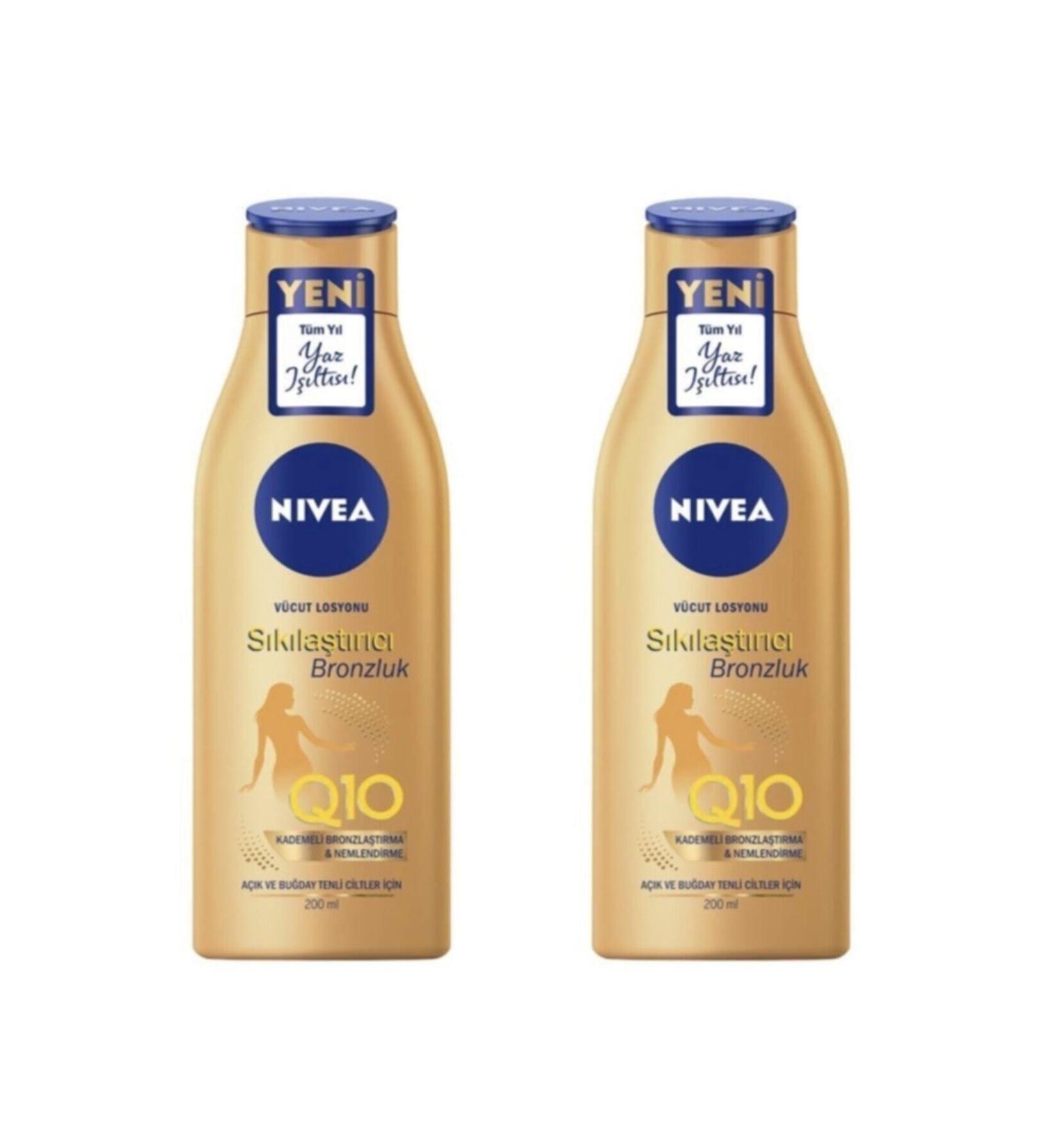 NIVEA 200 ml 2 Pieces Q10 Firming Tan Body Lotion