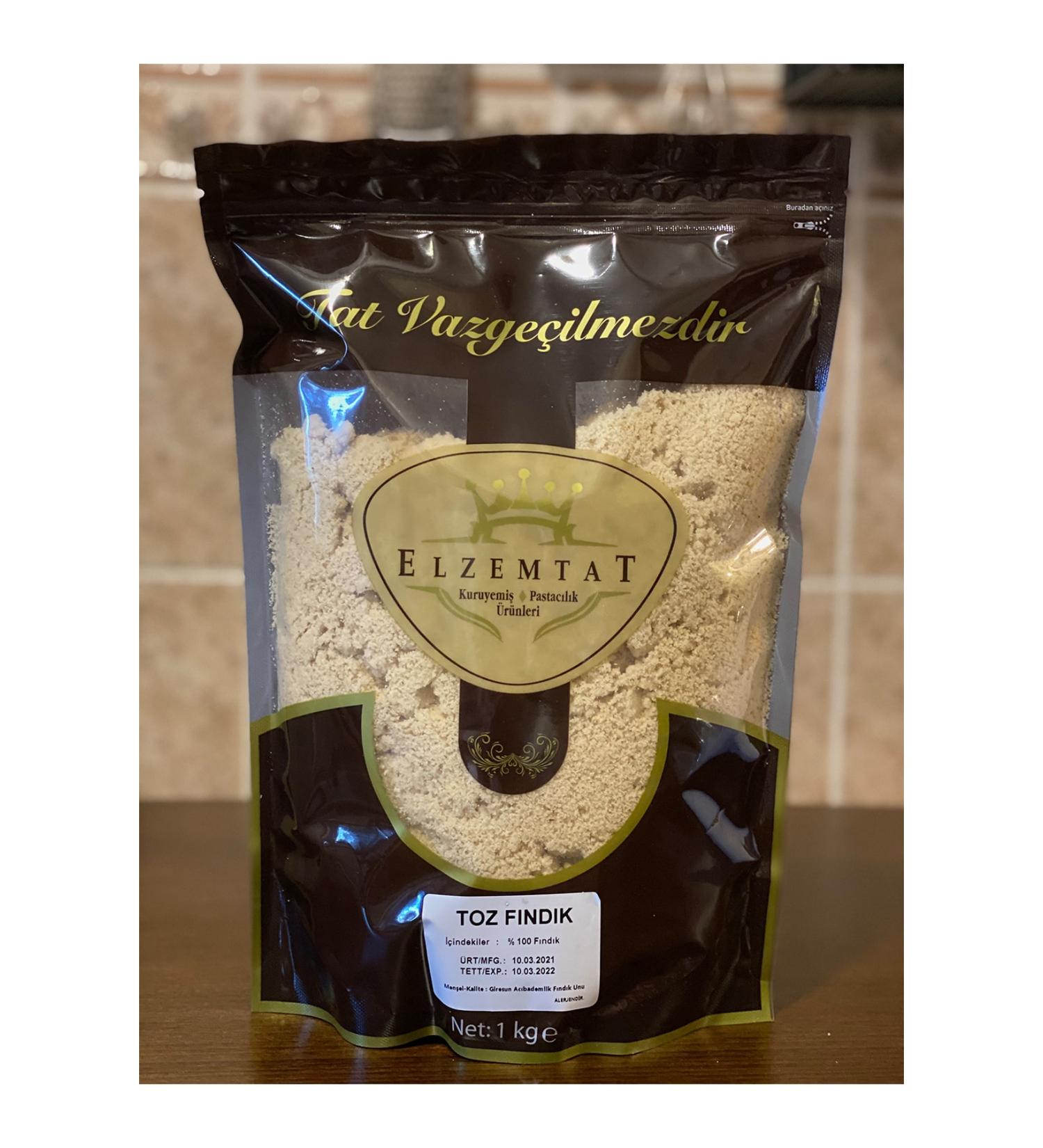 ElzemTat Dried Nuts Pastry Hazelnut Milk Powder Giresun Bitter Almond 1 Kg.