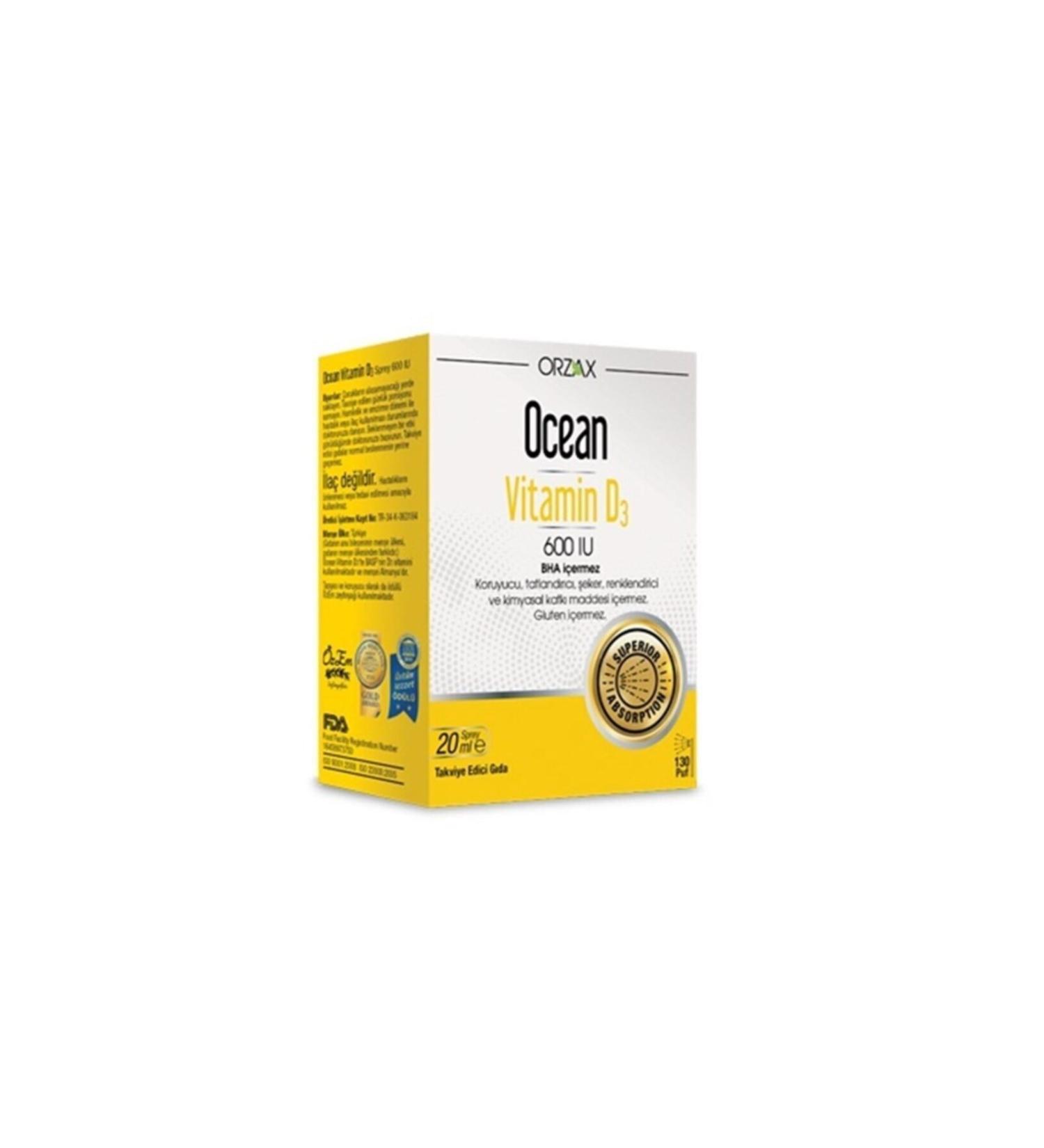 Ocean Ocean Spray Vitamin D3 600 Iu 20 ml