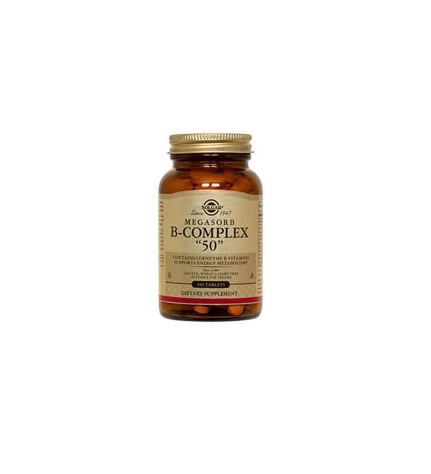 Solgar B-Complex Vitamin 50 100 Tablets