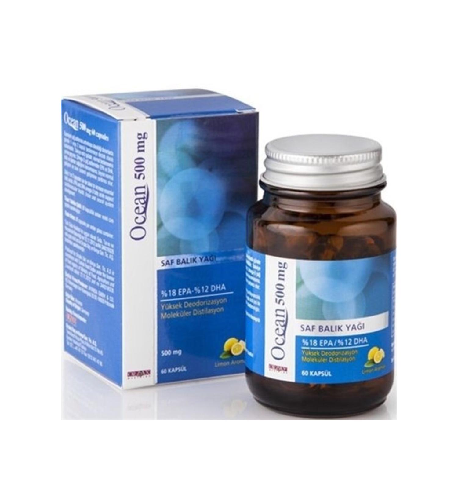 Ocean 500 Mg Pure Fish Oil 60 Capsules