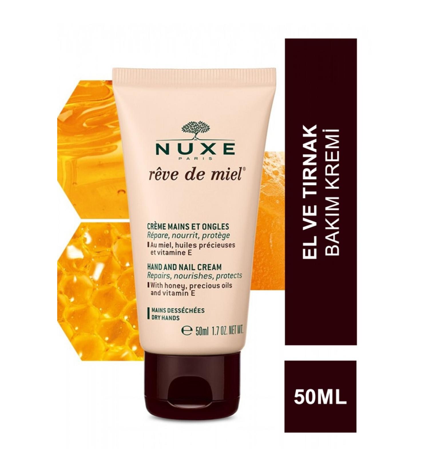 Nuxe Reve De Miel - Nourishing Moisturizing Protective Hand and Nail Care Cream with Vitamin E 50 ml