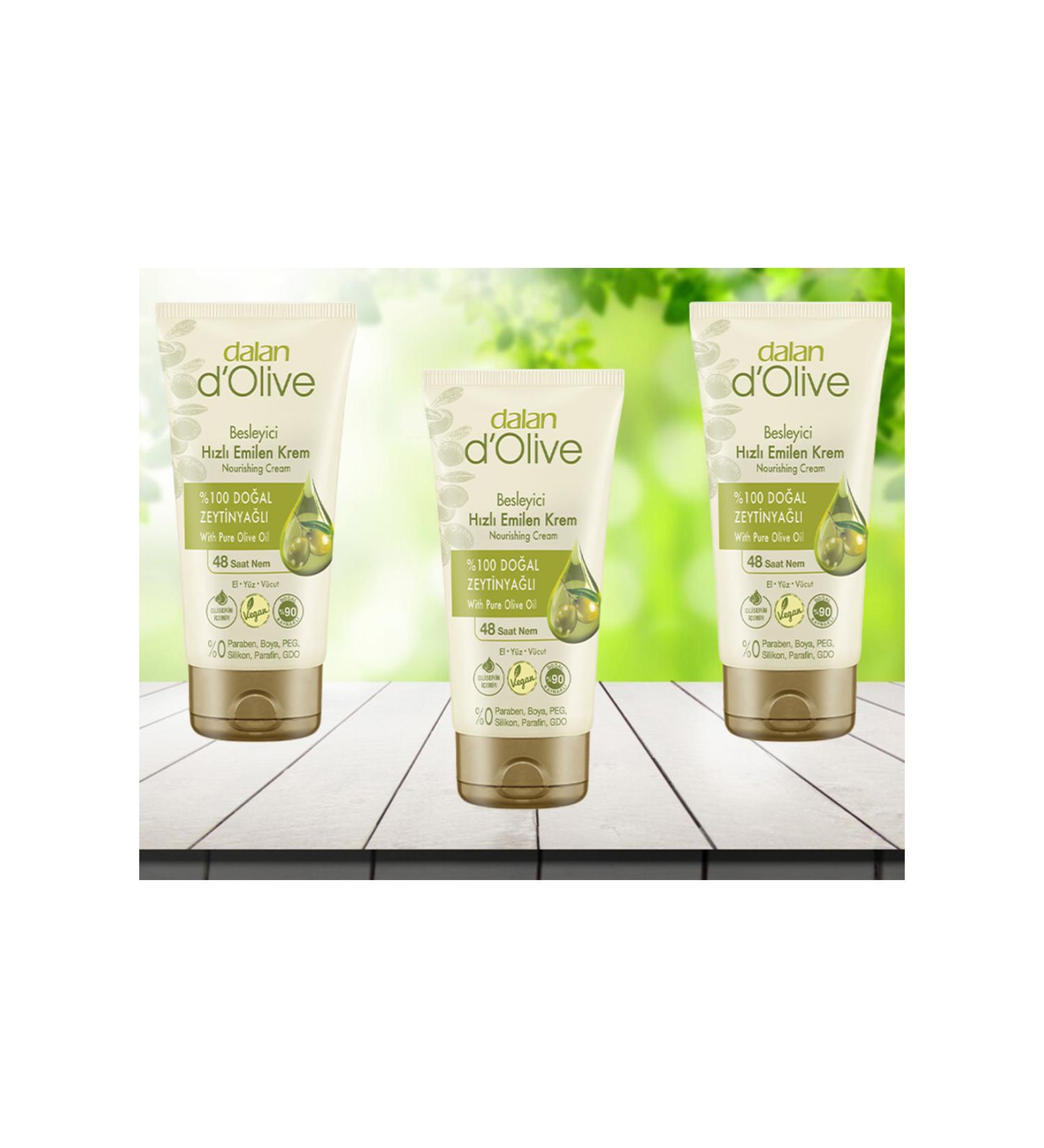 Dalan D'olive Natural Olive Oil Hand and Body Cream 60 ml 3 pieces
