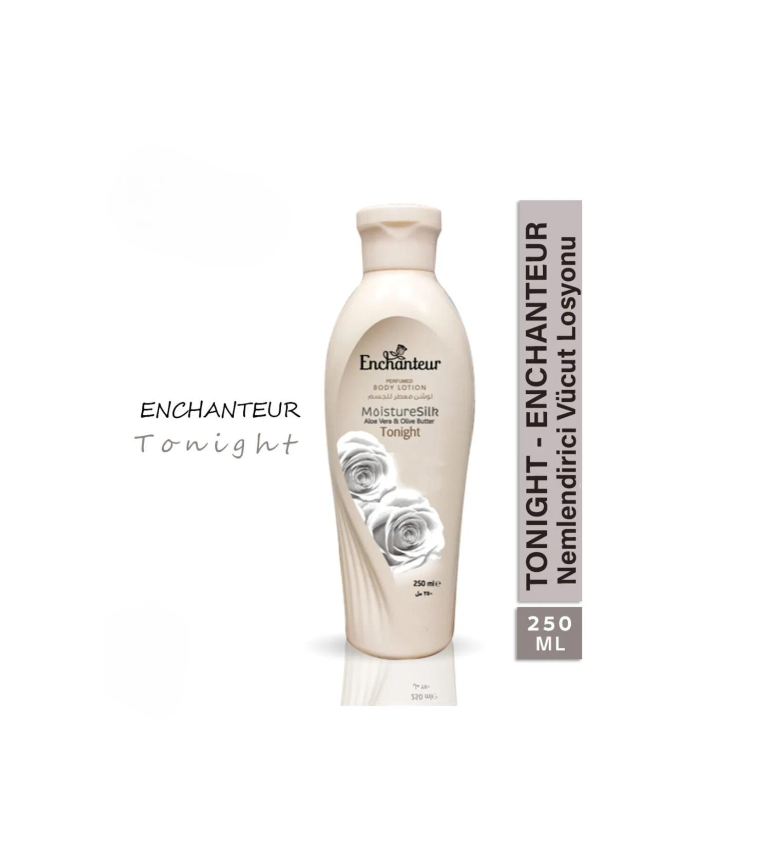 ENCHANTEUR Tonight High Quality Moisturizing Body Lotion 250 Ml-Aloe Vera Rose and Olive Oil Content