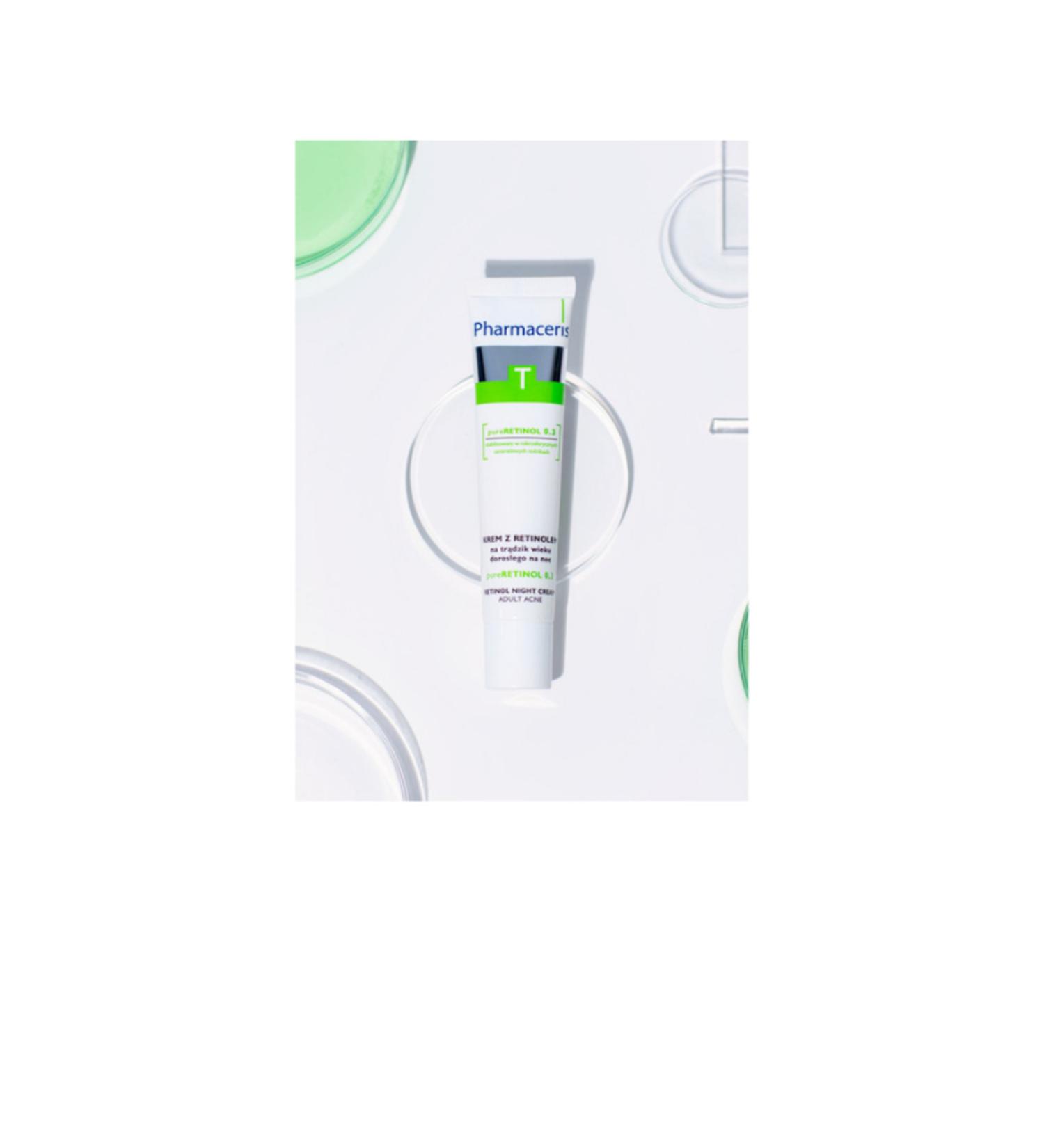 Pharmaceris Adult Anti-Acne and Anti-Wrinkle Night Cream with Pure Retinol (40 ml)