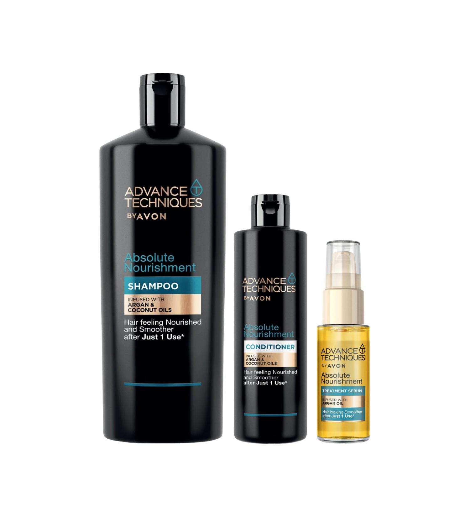 Avon Advance Techniques Argan Oil Shampoo Conditioner and Hair Serum Package - Buy Online on GoSupps.com