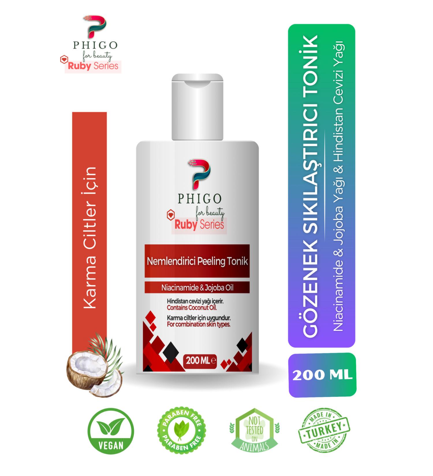 Phigo Pore Tightening and Revitalizing Tonic for All Skin Types 200 ML Moisturizing Peeling Tonic Phigo - Buy Online on GoSupps.com