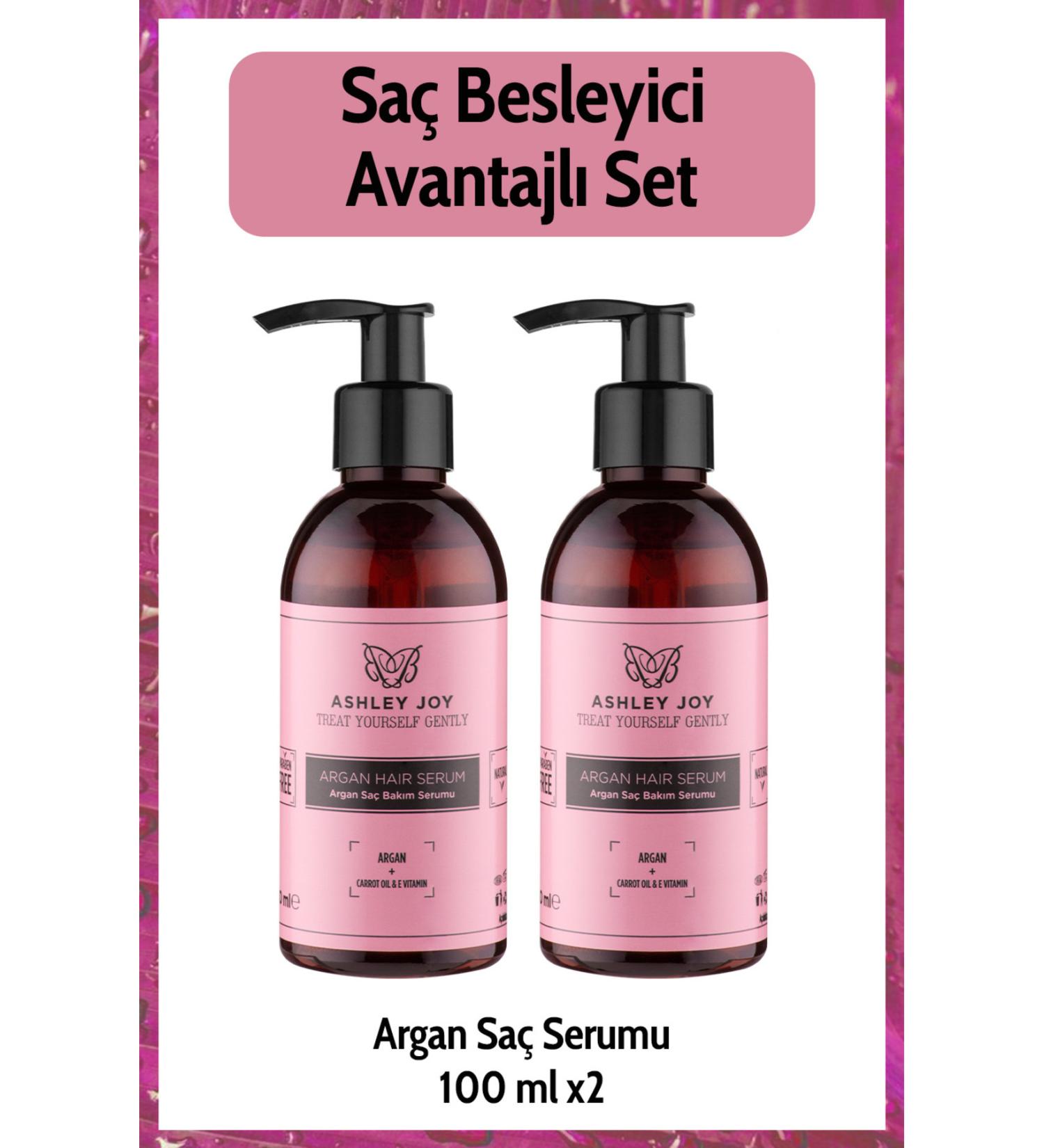 Ashley Joy Argan Oil Repairing Nourishing Hair Care Serum for Dry and Damaged Hair Ends 100 ml X2 - Buy Online on GoSupps.com