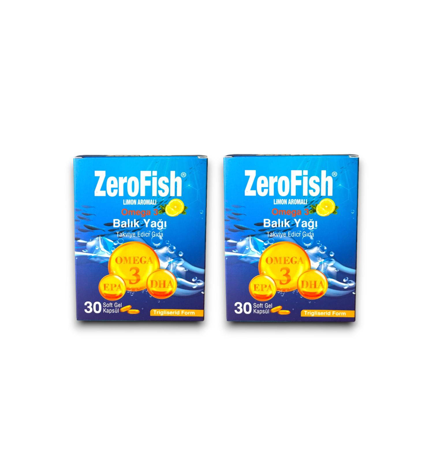 Zerofish Duo Set / Zero Fish Omega 3 & Fish Oil Soft Gel Capsule 1000 mg