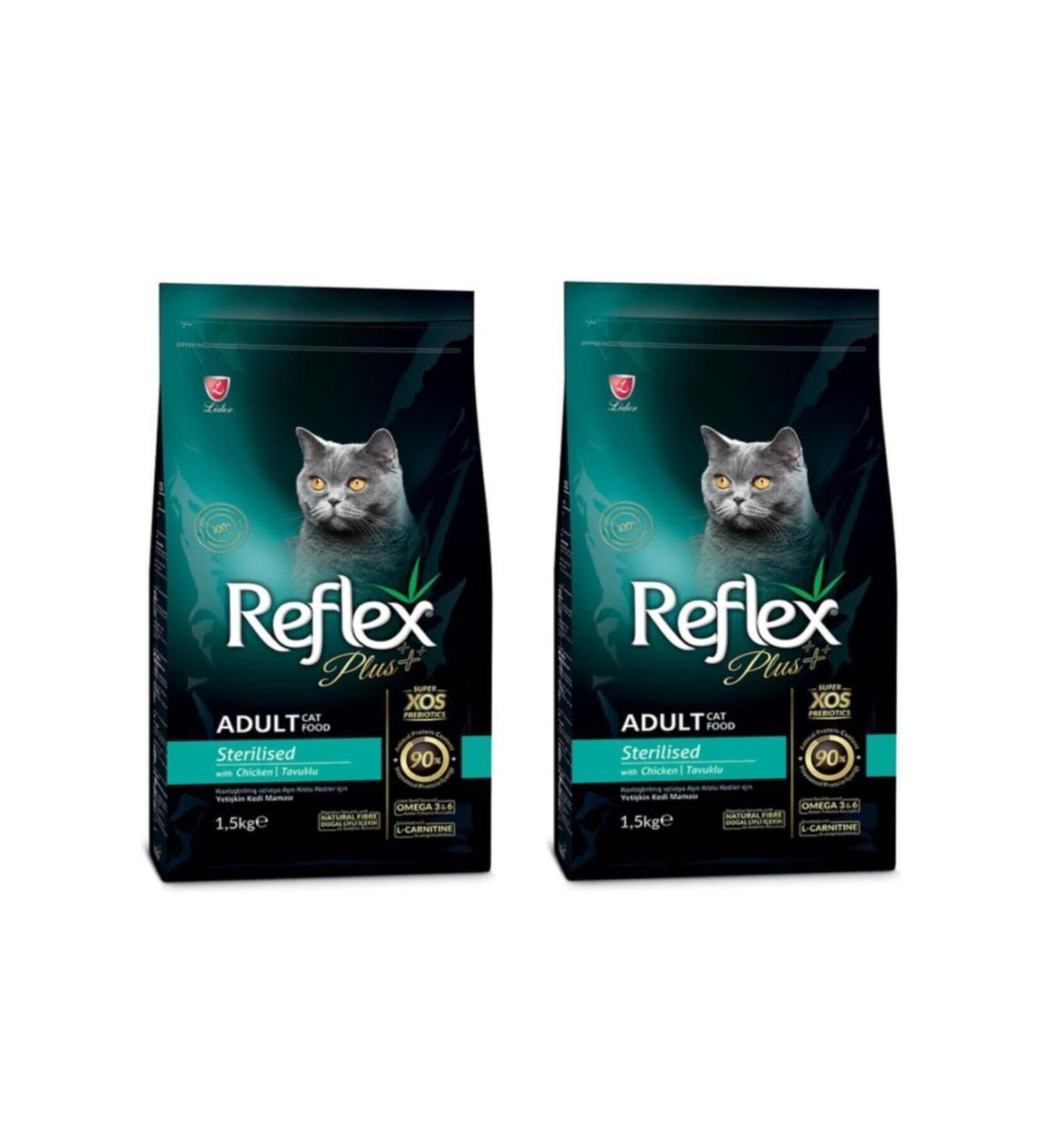 Reflex Plus Chicken Sterilized Adult Cat Food 1.5 Kg Set of 2