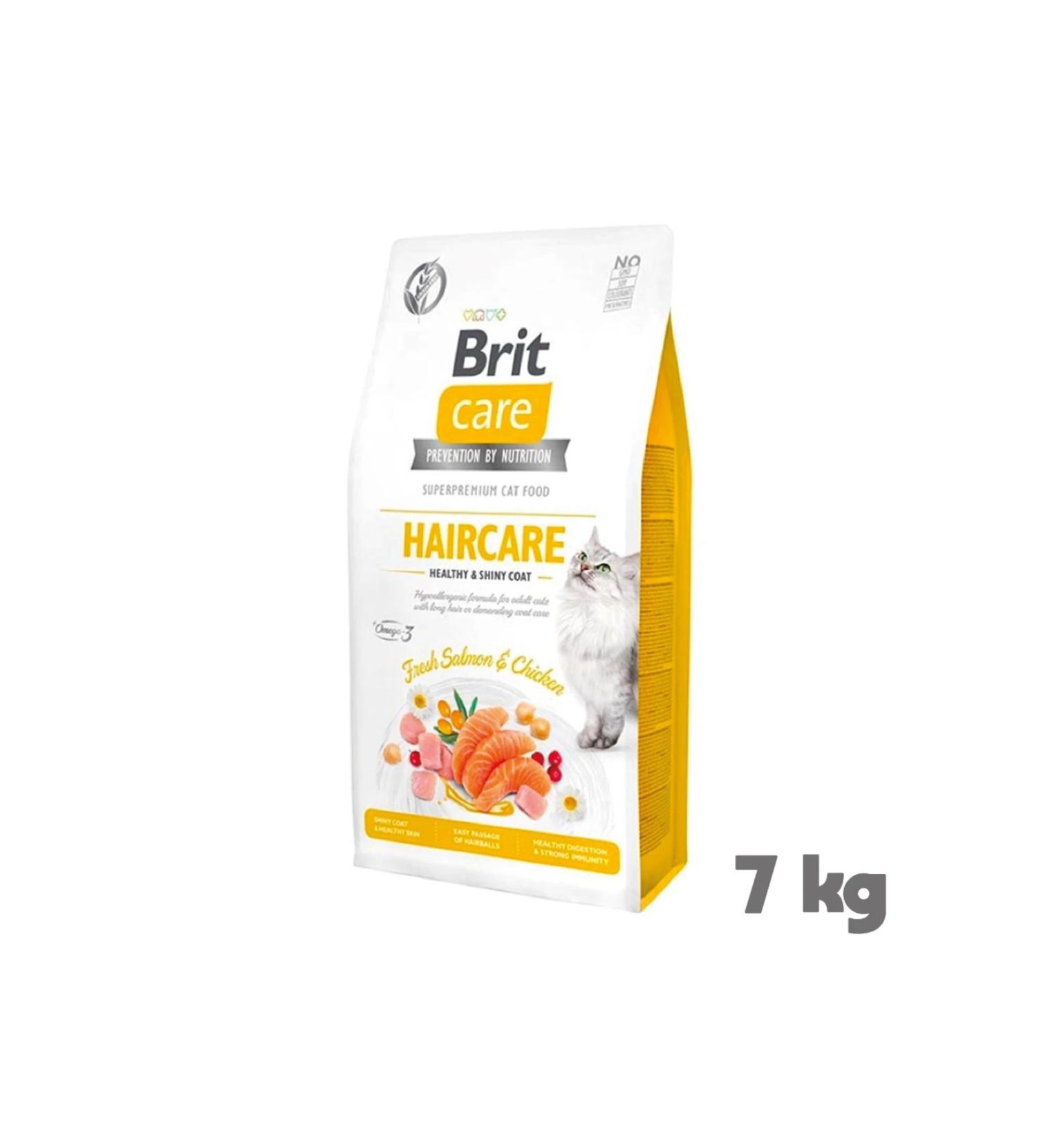 Brit Care Haircare Hypo-Allergenic Grain-Free Adult Cat Food for Skin and Fur Health 7kg