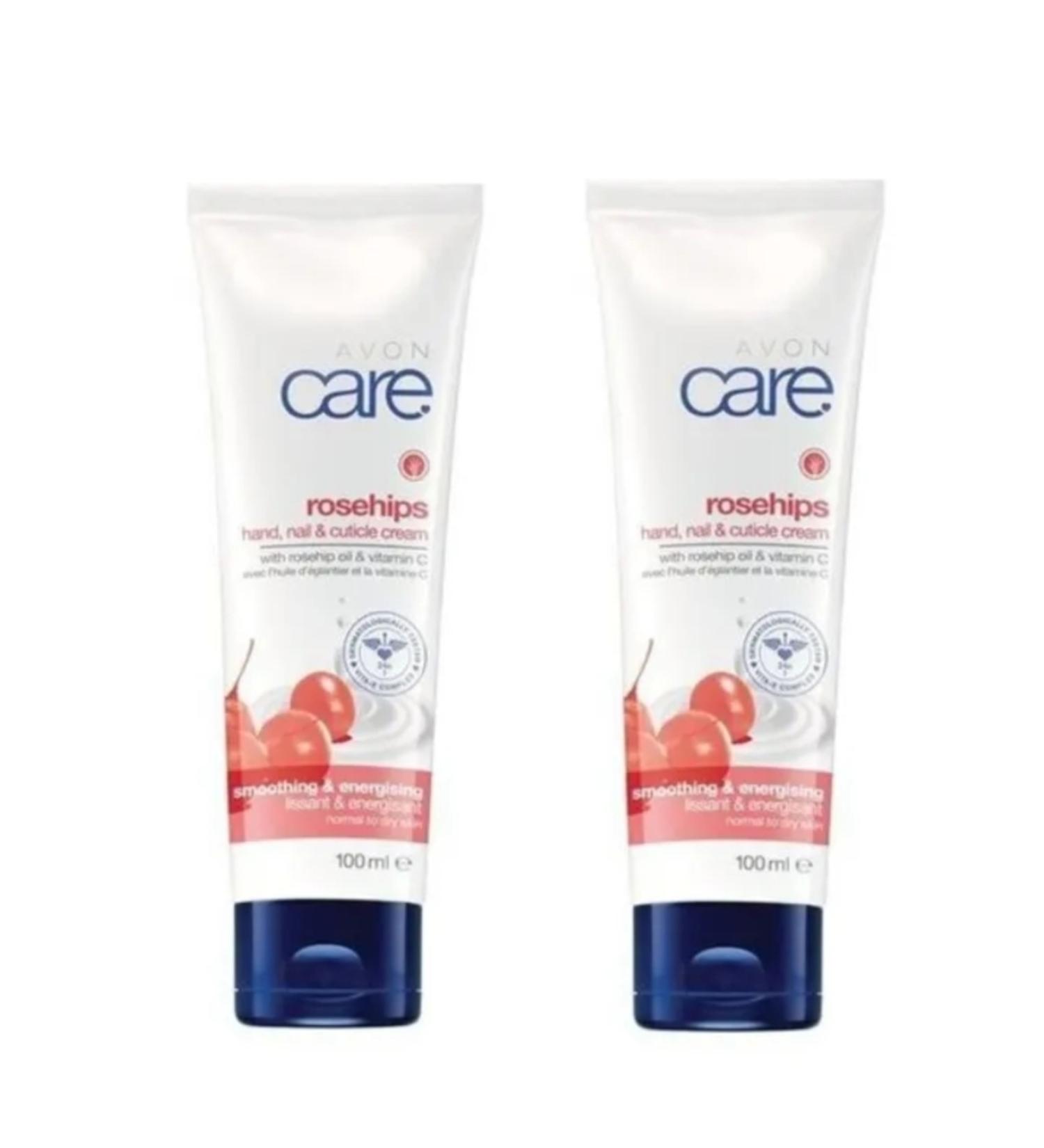 Avon Rosehips Hand Nail And Cuticle Cream -100ml X2