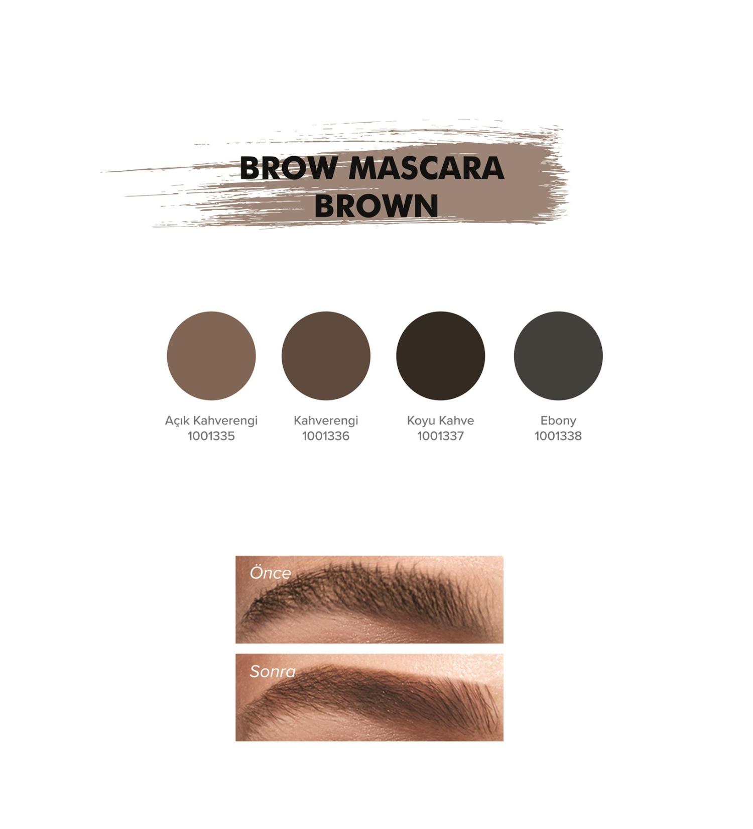 Farmasi Eyebrow Mascara Deep Brown 5 ml - Buy Online on GoSupps.com