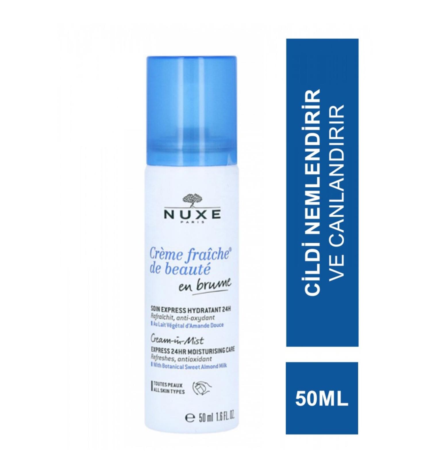 Nuxe Creme Fraiche de Beaute 24H - 24 Hour Moisturizing and Revitalizing Spray Face Cream 50 ml