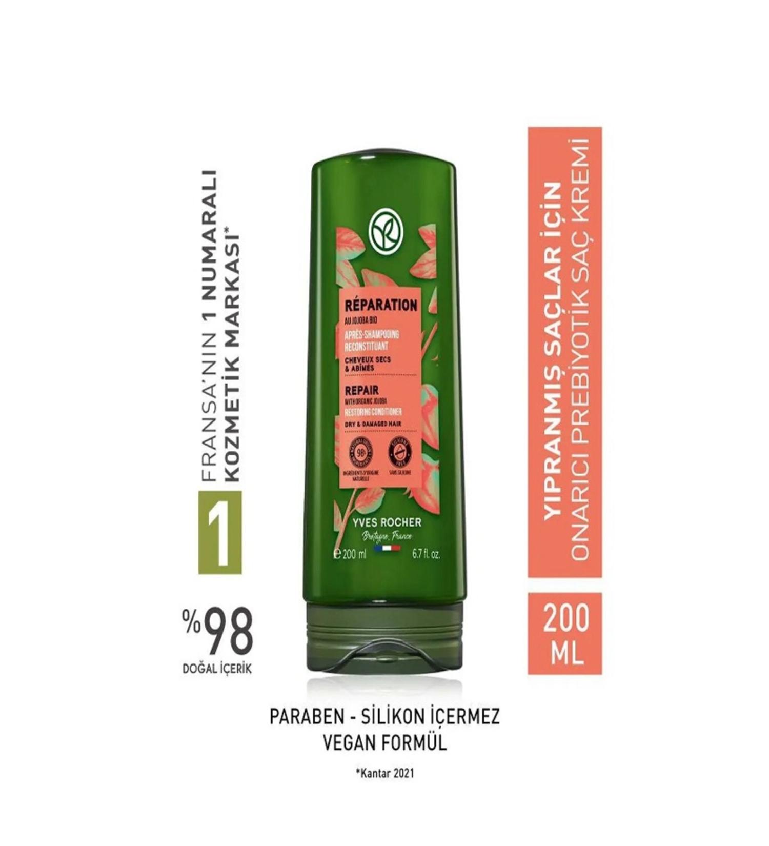 Yves Rocher Repairing Prebiotic Conditioner - Damaged Hair 200 ml