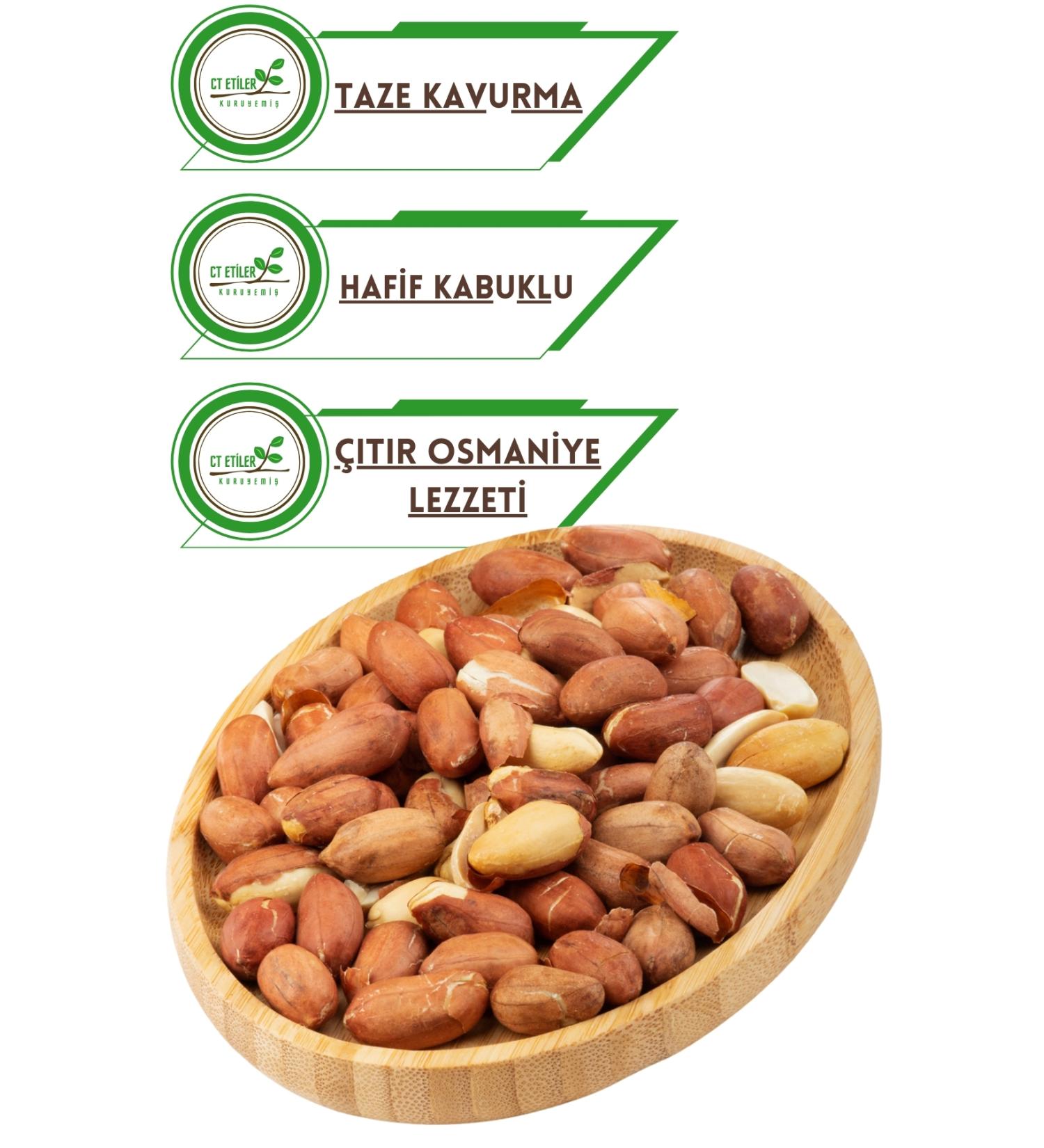 CT ET LER NUTS Roasted Osmaniye Unsalted Peanuts 1000 grams 1 kg