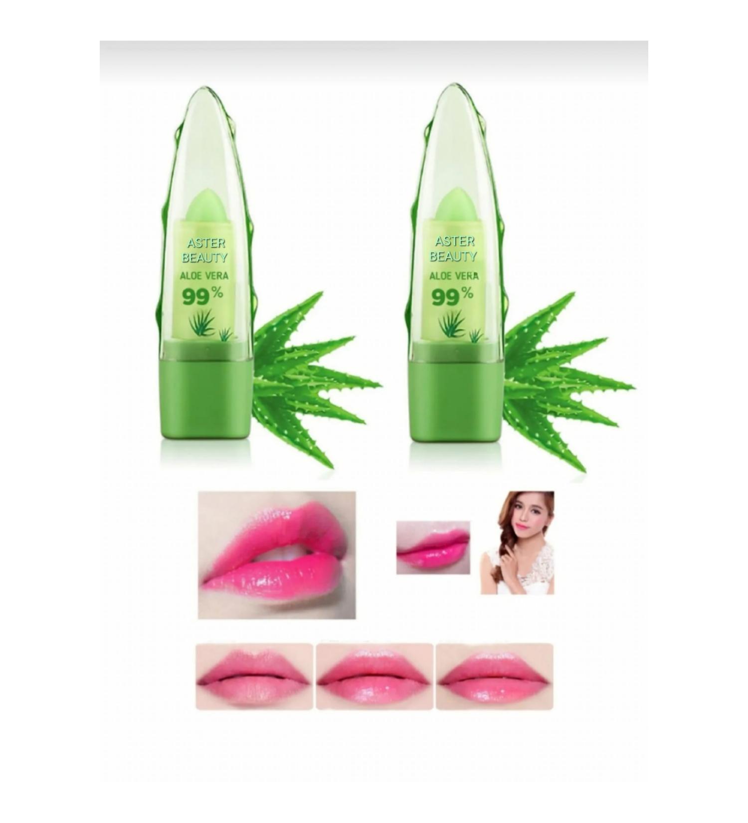 ASTER BEAUTY ALOEVERA EXTRACT MAGIC LIPSTICK 2 PIECES