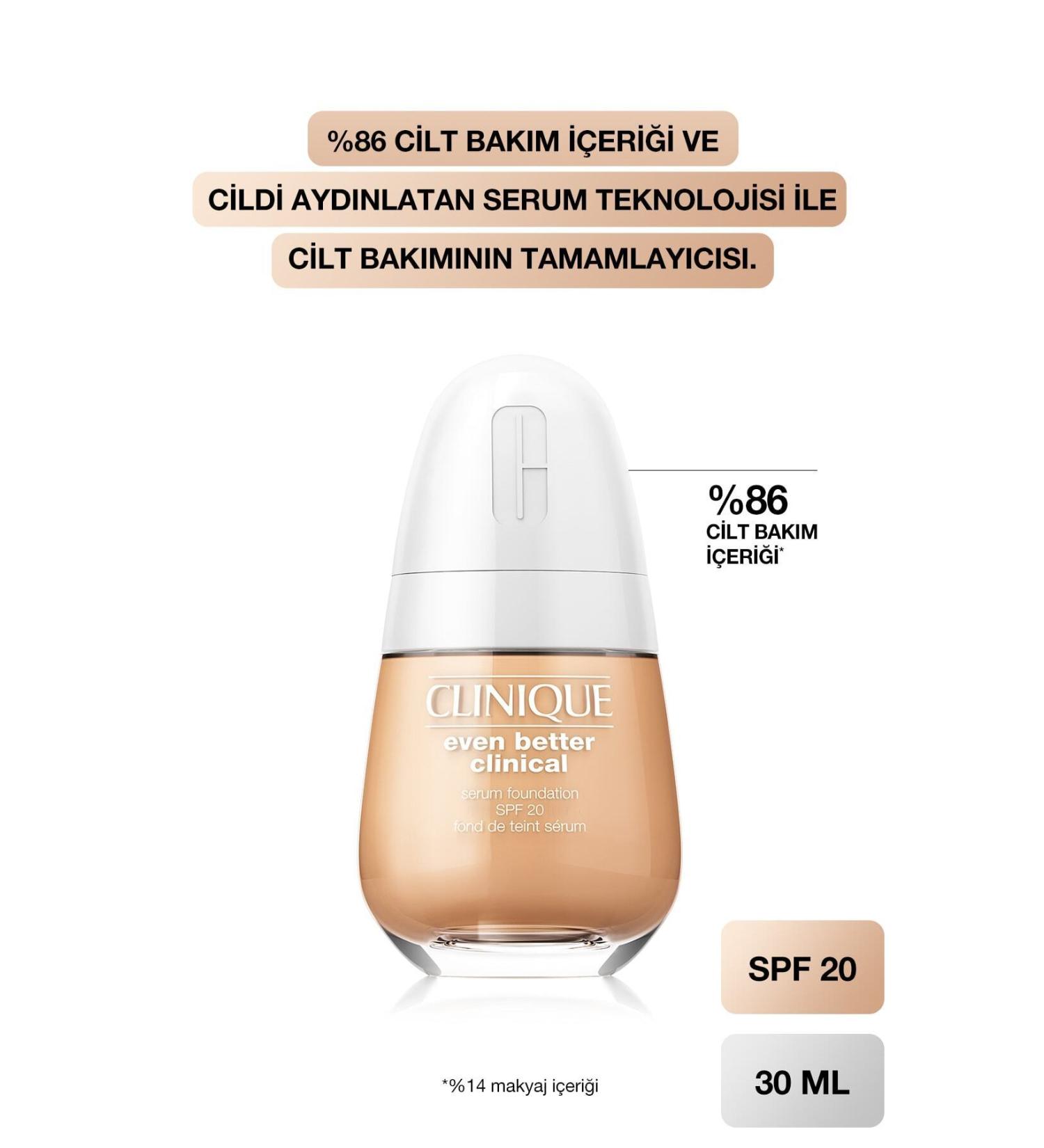 Clinique Foundation - Cn 18 Cream Whip - Spf 20 Even Better Clinical Serum SH NEE985