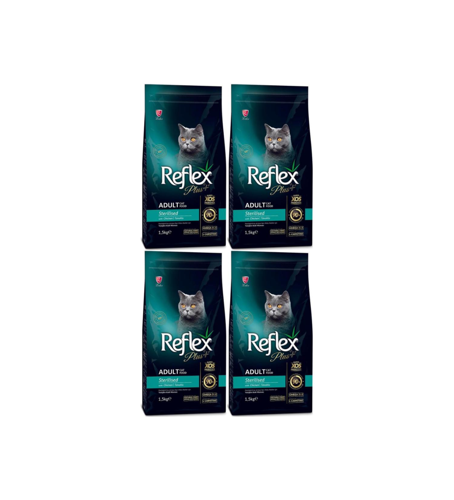 Reflex Plus Chicken Sterilized Cat Food 1.5 kg - 4 Pieces